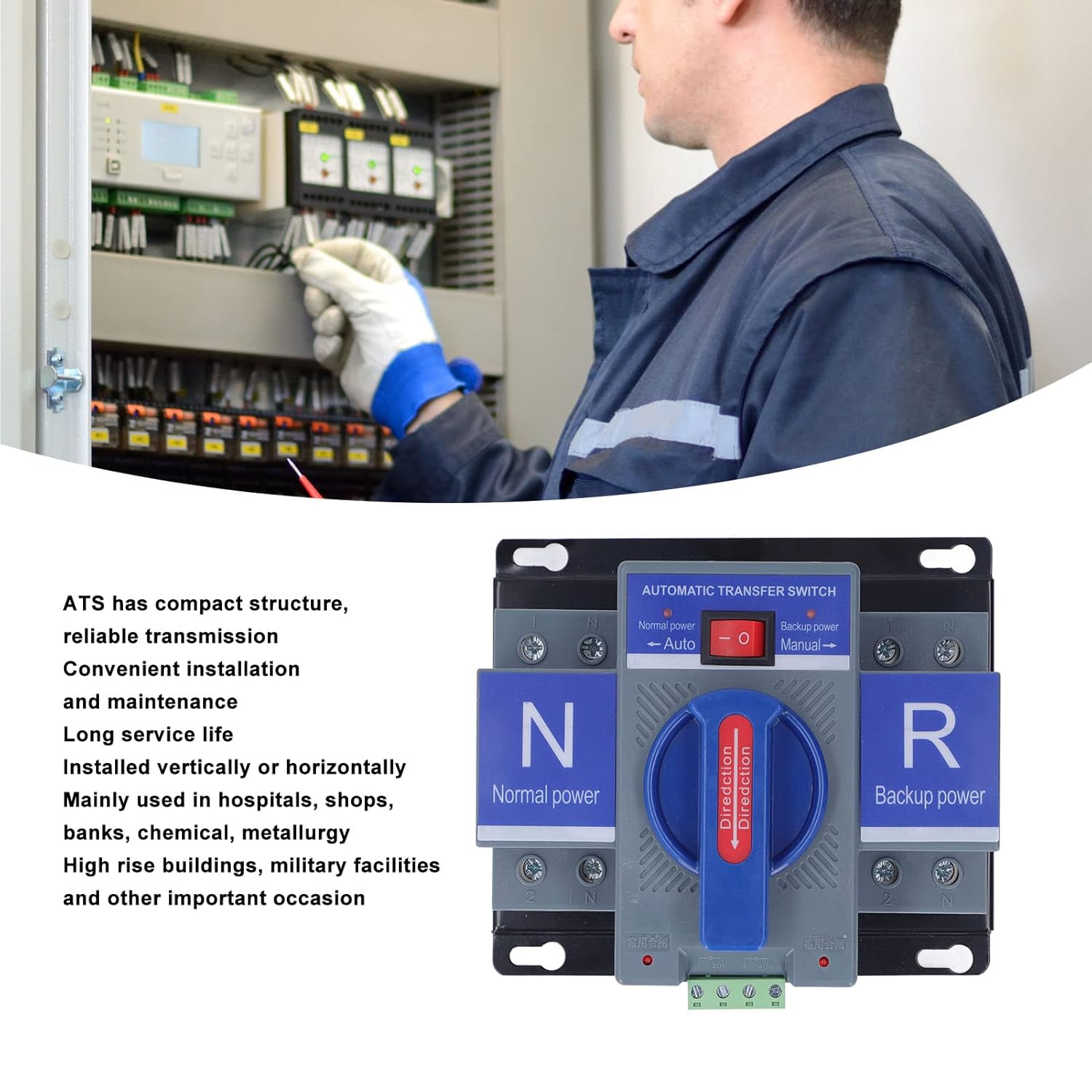 Interruttore di Trasferimento Automatico 2P CB AC230V - immagine 2