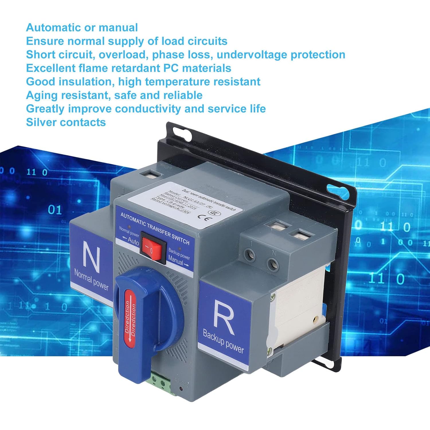 Interruttore di Trasferimento Automatico 2P CB AC230V - immagine 3