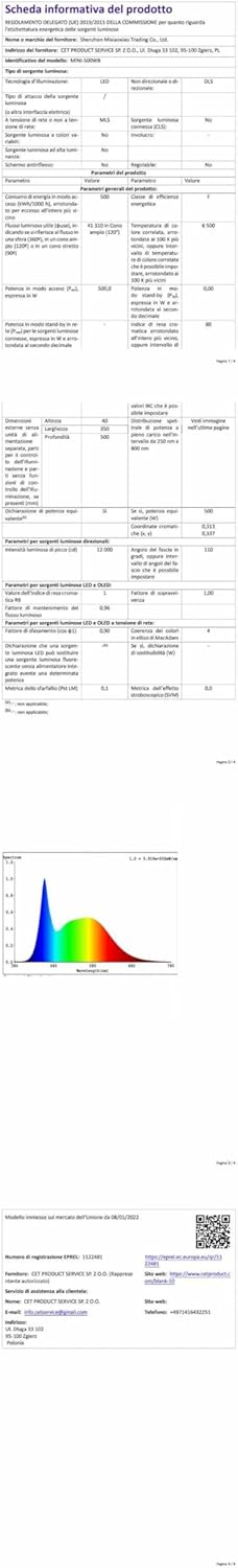 Treoir Faretto LED da Esterno 500W 3500K - immagine 10