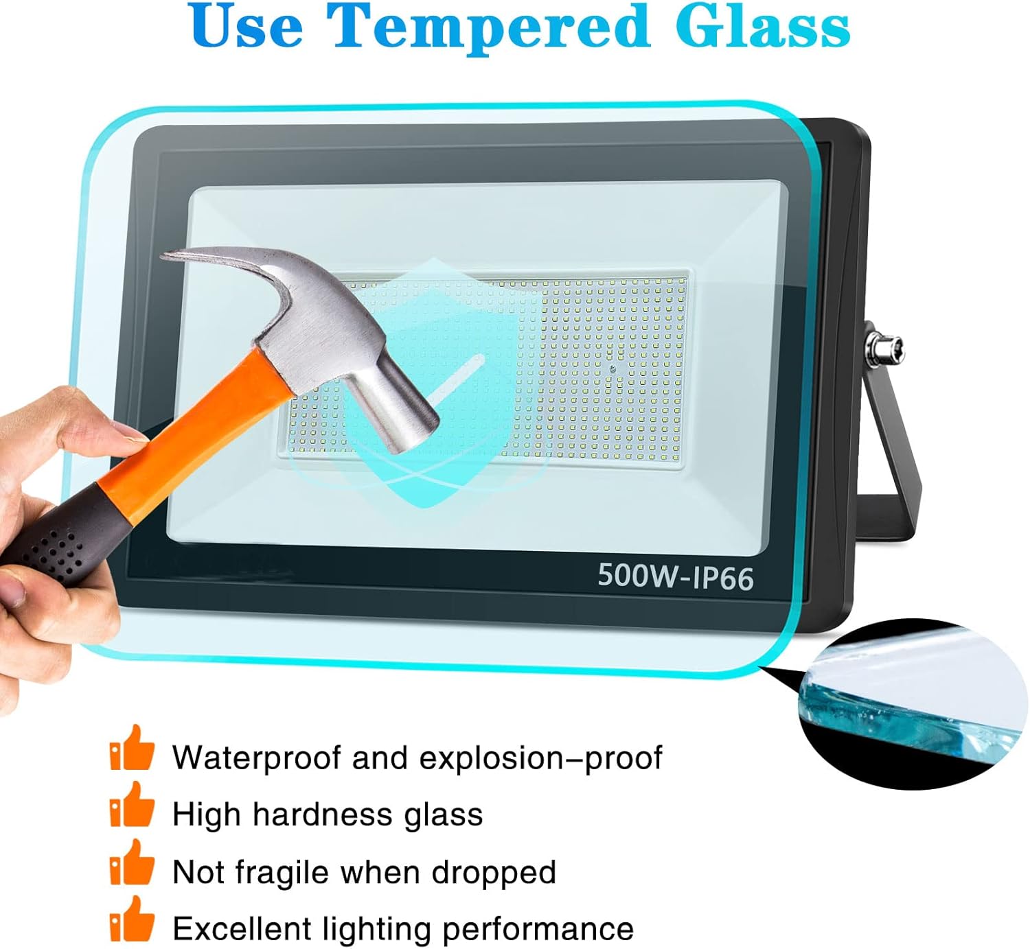 Treoir Faretto LED da Esterno 500W 3500K - immagine 2