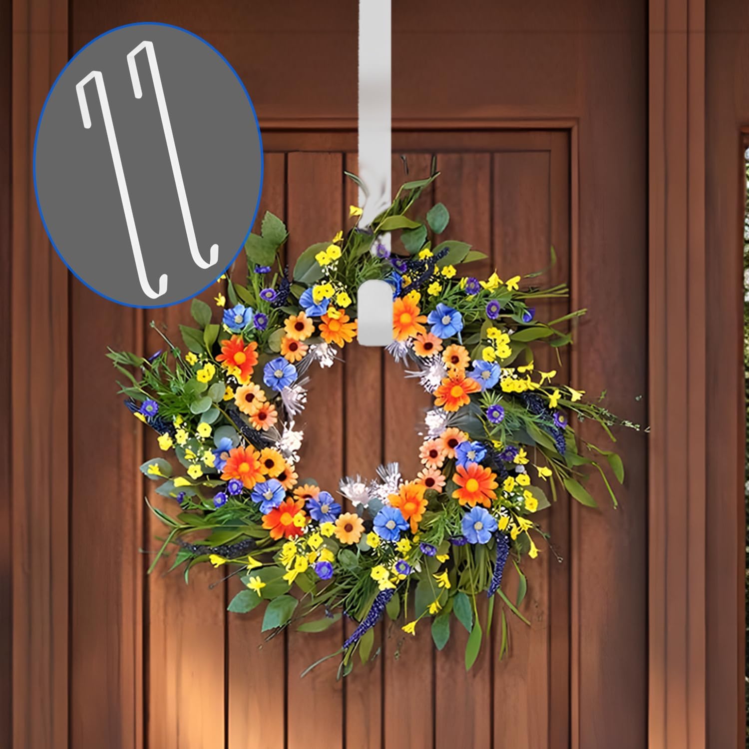 Ganci per Porte in Acciaio Inossidabile 30cm - 2 Pezzi, Bianco - immagine 5