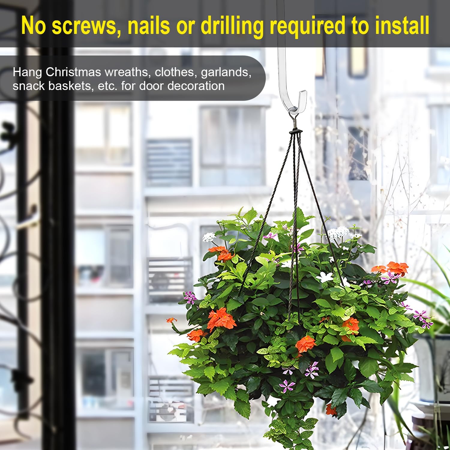 Ganci per Porte in Acciaio Inossidabile 30cm - 2 Pezzi, Bianco - immagine 6