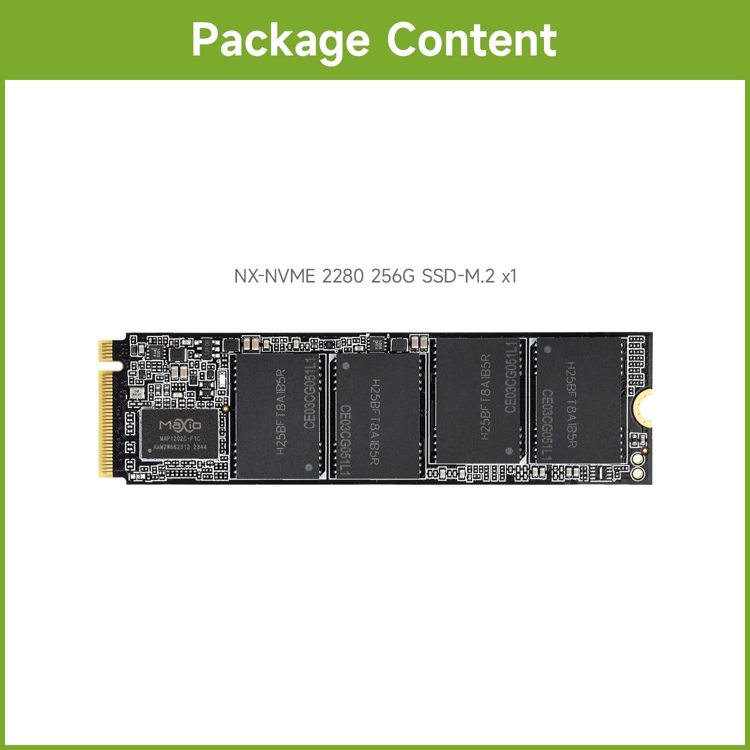 Waveshare NX M2 NVME 2280 256GB High-Speed Solid State Drive, 3D TLC ...
