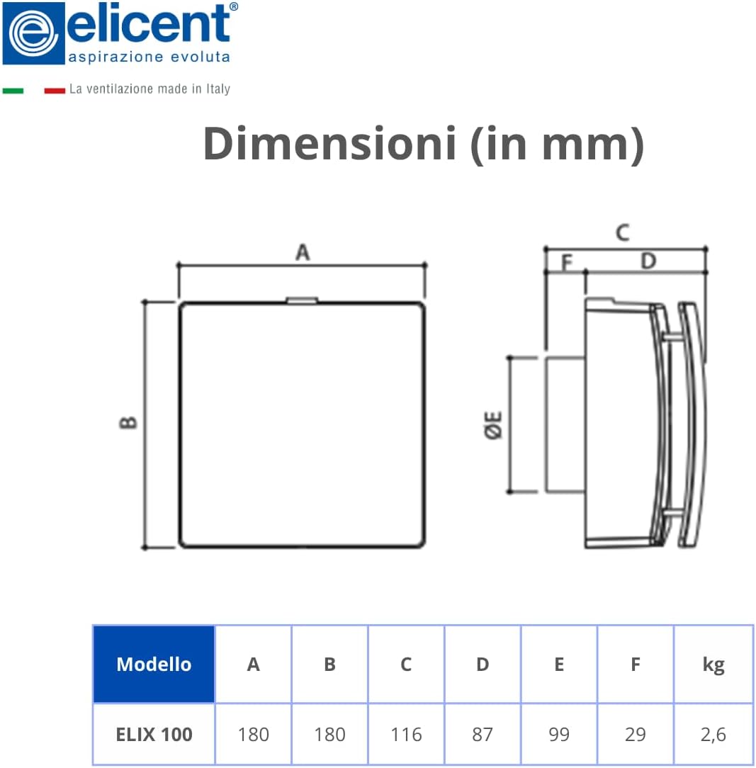 Elicent Elix Base - Aspiratore Centrifugo Ø100 mm - immagine 2