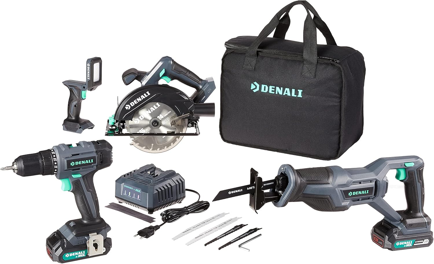 Denali SKIL Kit 18V con Trapano e Seghetto Alternativo, Blu - immagine 1