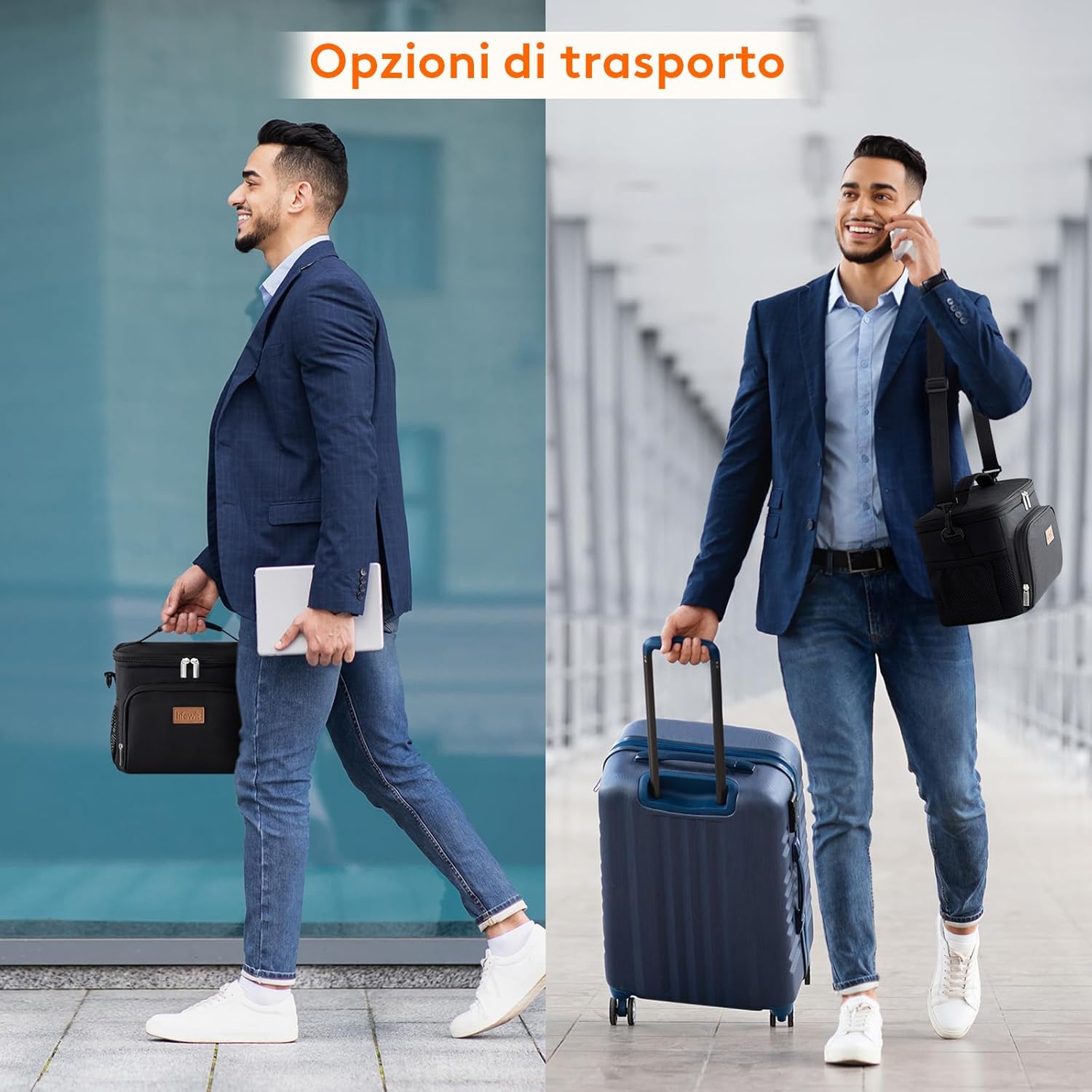 Lifewit Borsa Termica Porta Pranzo 9L, Nero - immagine 7