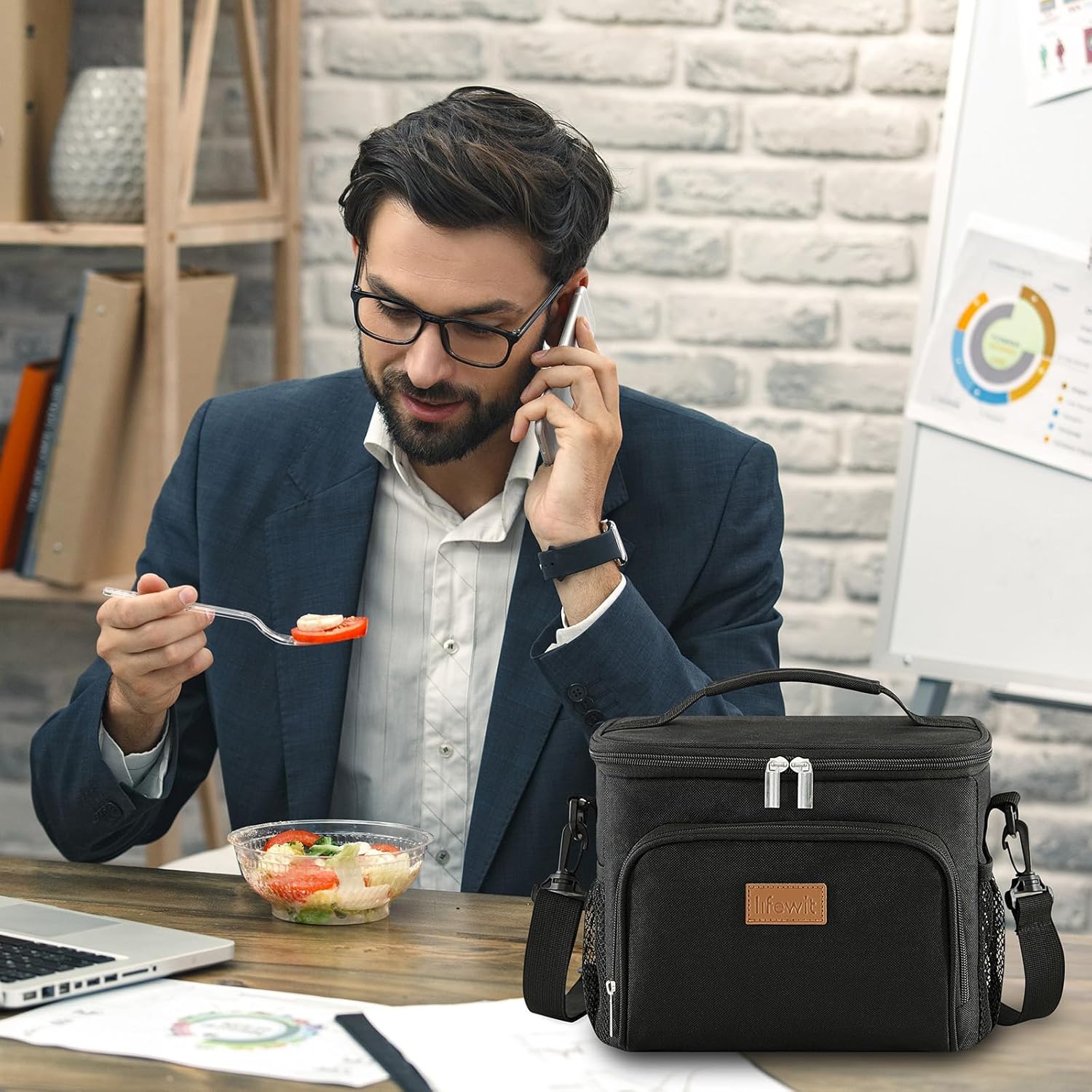Lifewit Borsa Termica Porta Pranzo 9L, Nero - immagine 8