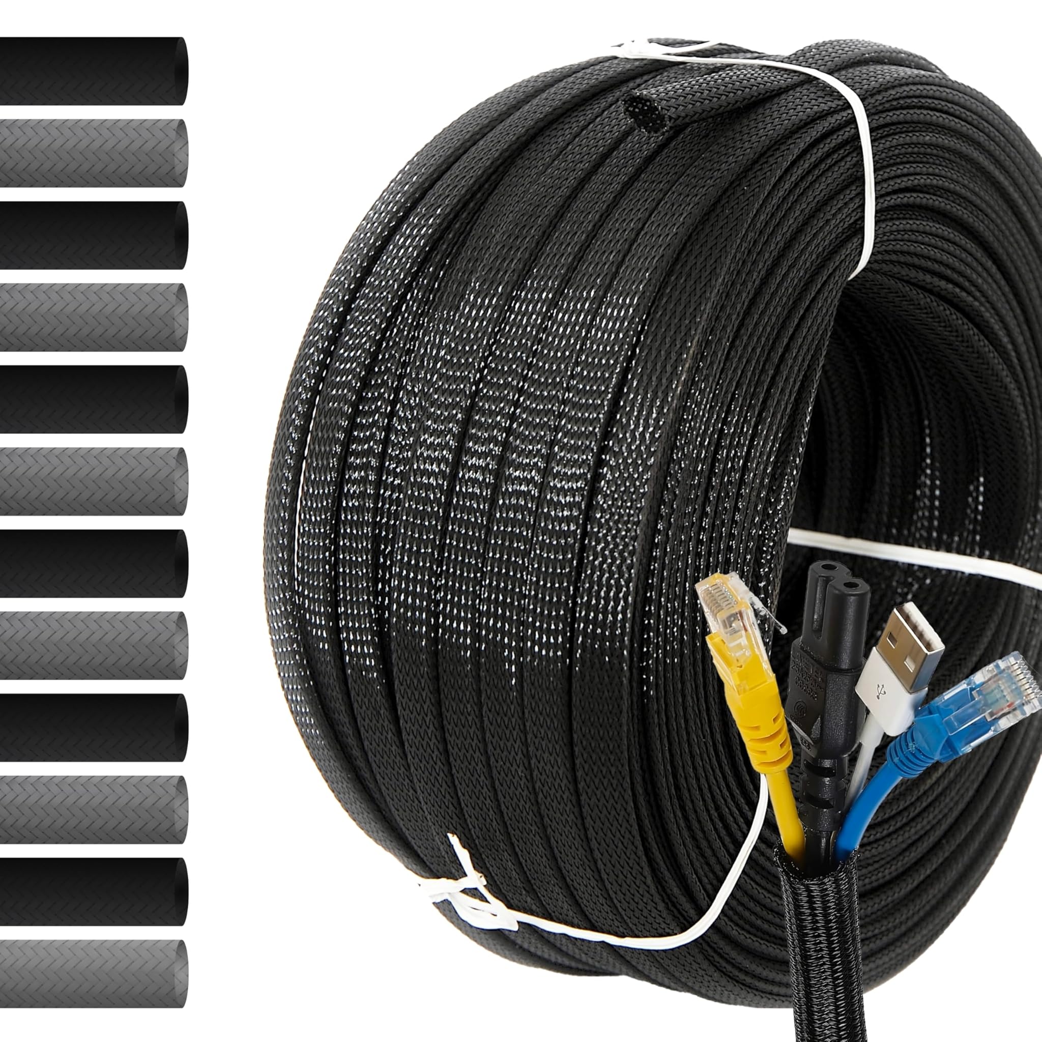 Marketconnect® Guaina Cavi Espandibile Ø 25mm L 50mt, Nero