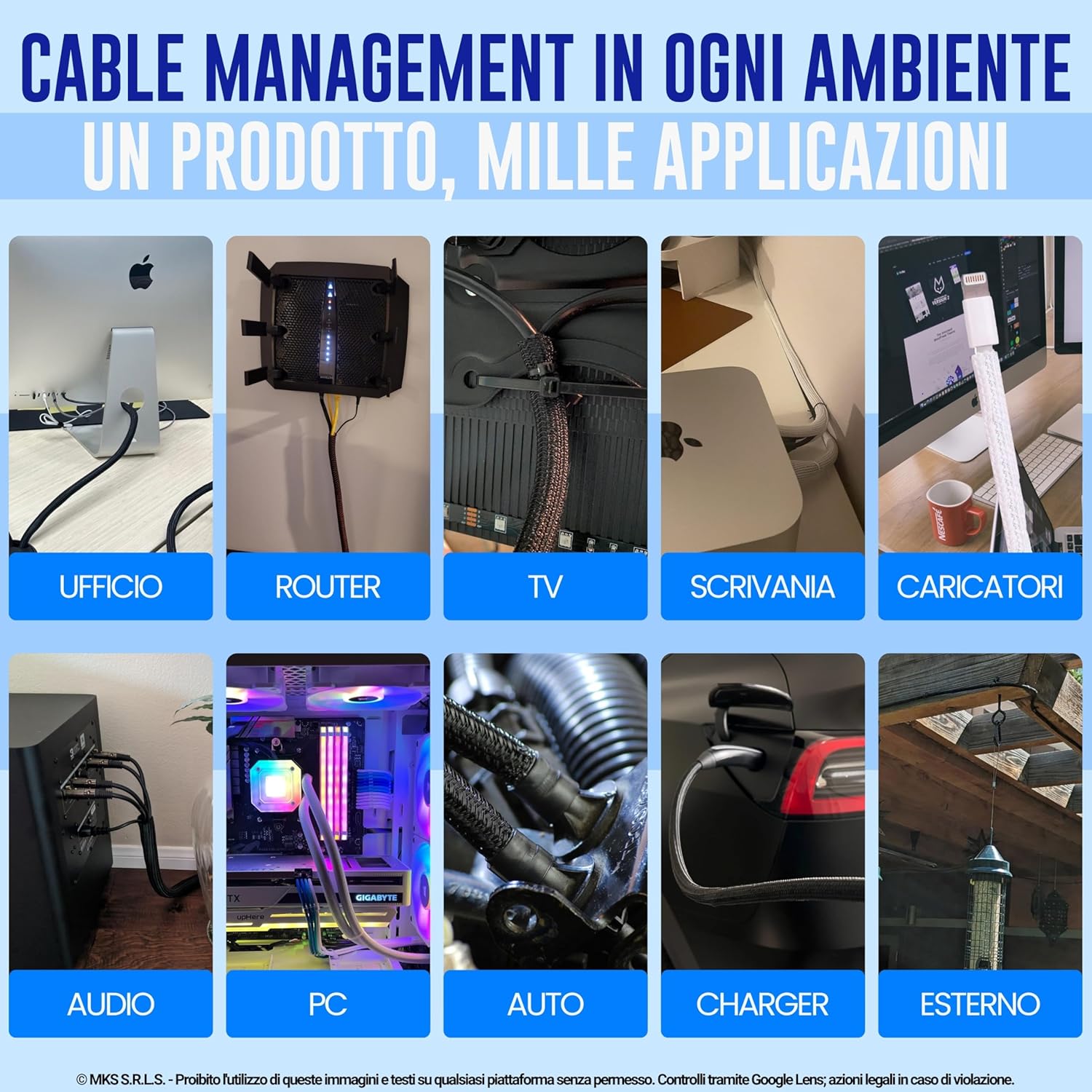 Marketconnect® Guaina Cavi Espandibile Ø 25mm L 50mt, Nero - immagine 3