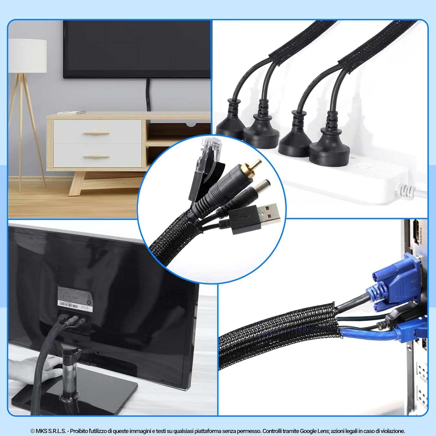 Marketconnect® Guaina Cavi Espandibile Ø 25mm L 50mt, Nero - immagine 8