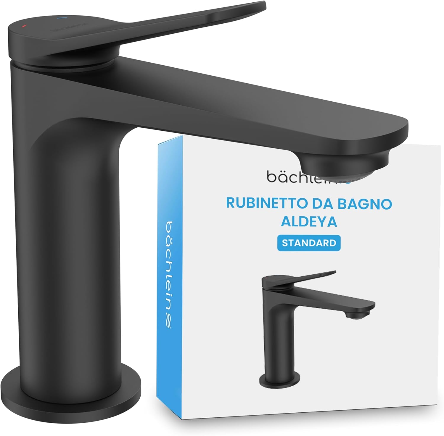 Bächlein Rubinetto per Bagno Aldeya Nero Opaco - immagine 1
