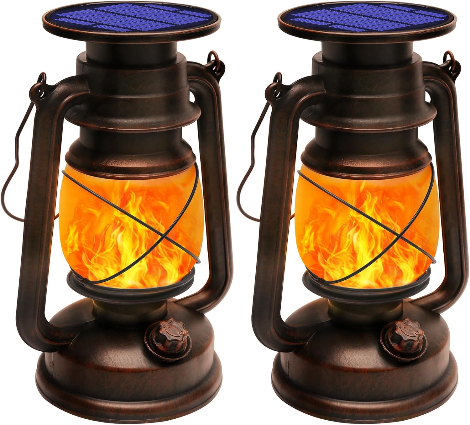 Shinmax Lanterna Solare da Esterno 2 Pezzi Effetto Fiamma - immagine 1