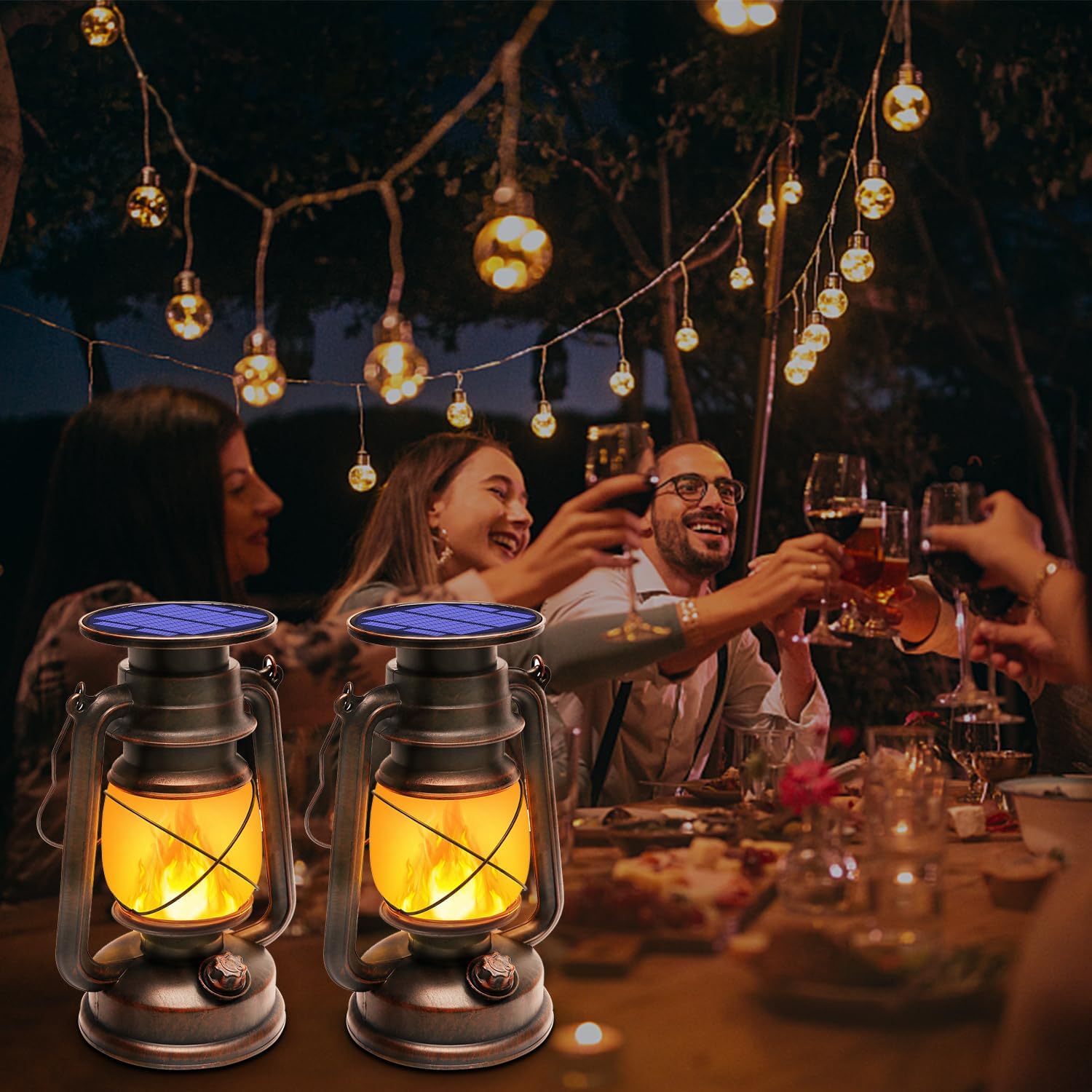 Shinmax Lanterna Solare da Esterno 2 Pezzi Effetto Fiamma - immagine 4