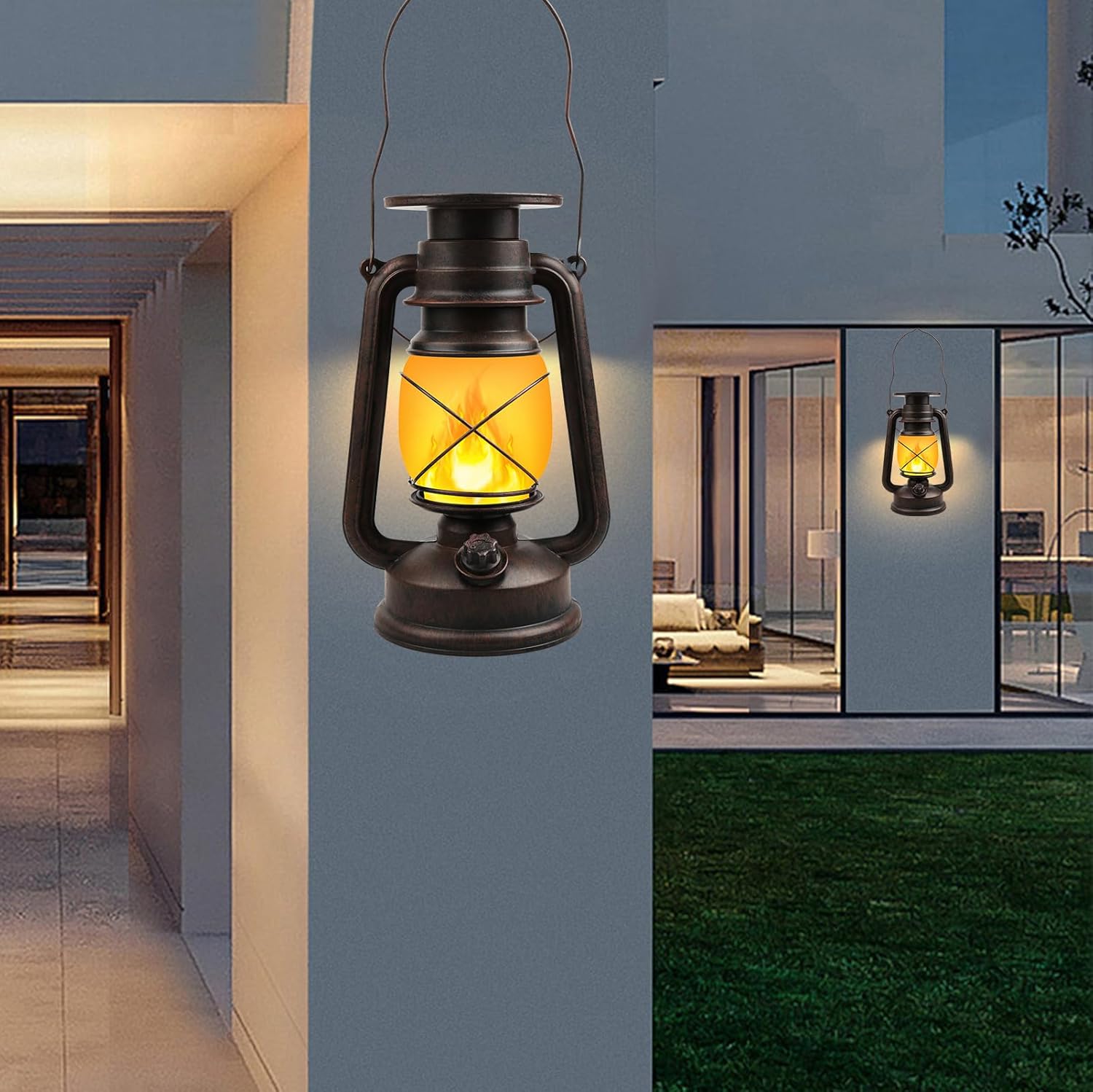 Shinmax Lanterna Solare da Esterno 2 Pezzi Effetto Fiamma - immagine 6