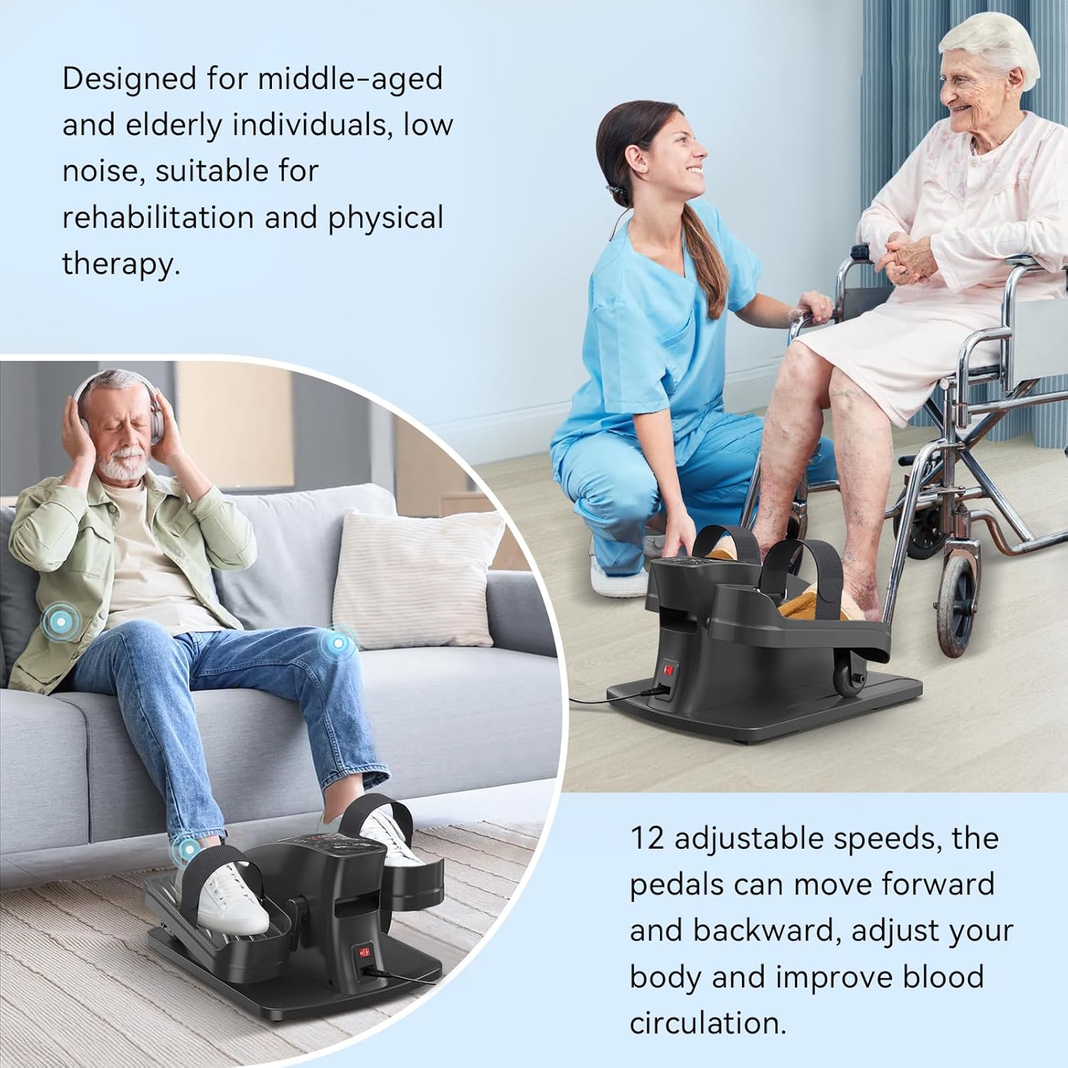 Hoftme Mini Ellittica Pedaliera da Ufficio - immagine 6