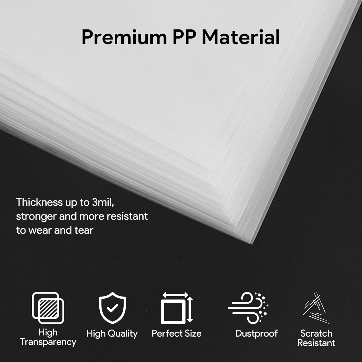 POJSIO 50 Pz. Buste Vinili 33 Giri Esterne Trasparenti - immagine 2