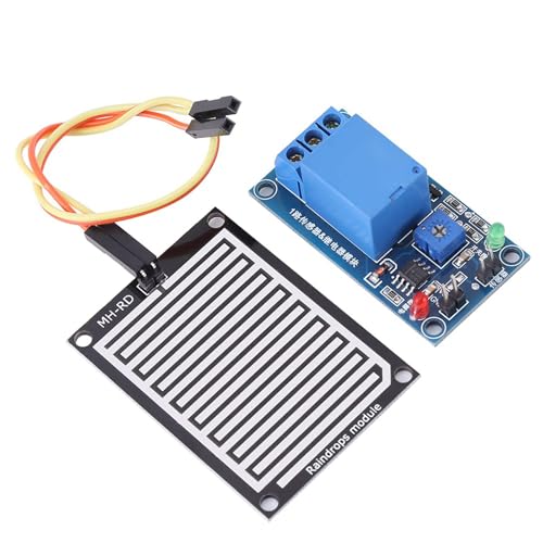 Sensore Pioggia Controller Gocce di Pioggia 12V, Interruttore Pioggia Modulo 12V Interruttore relè Sensore umidità Foglia Fogliare Pioggia