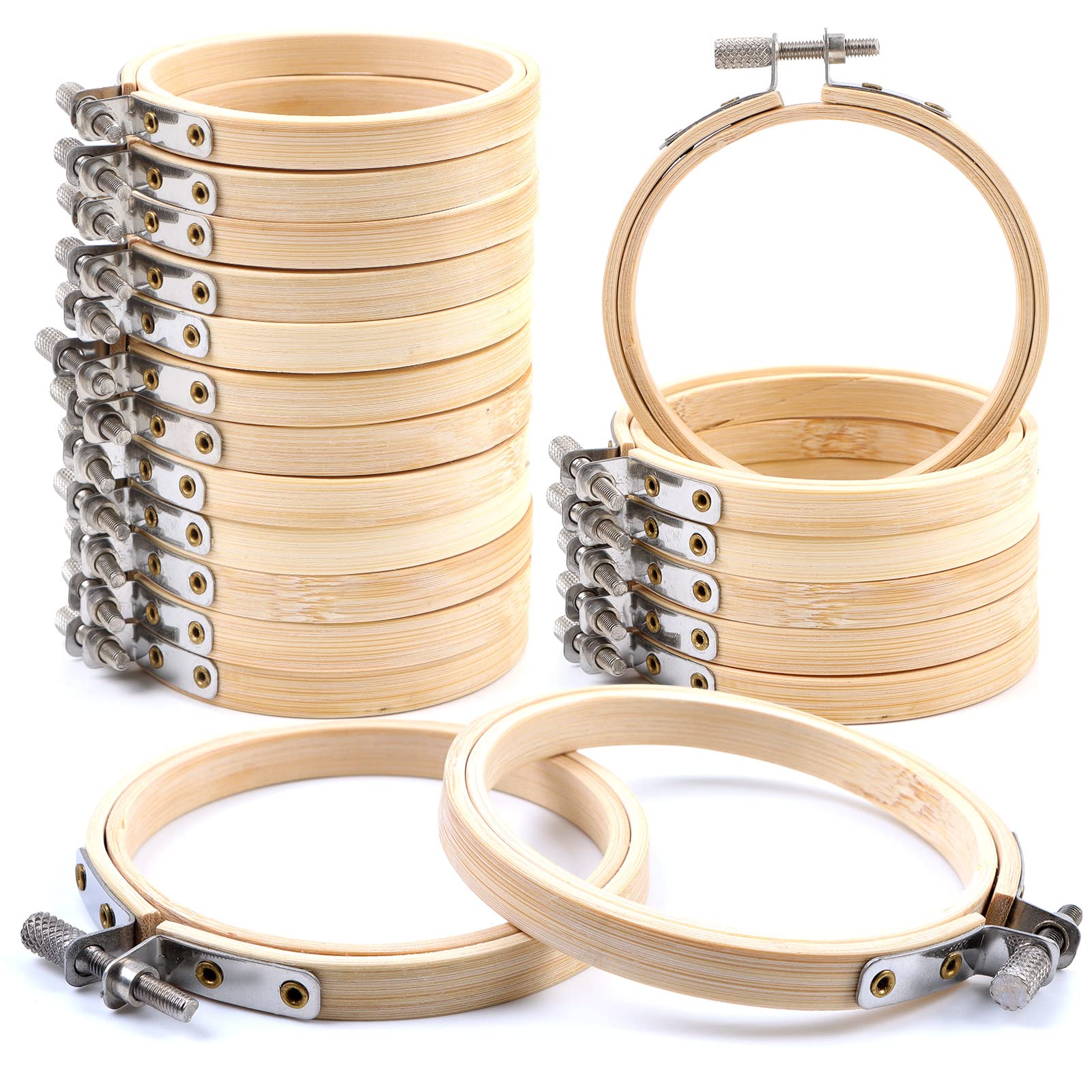 Telai da Ricamo in Bambù 8 cm (20 Pezzi)