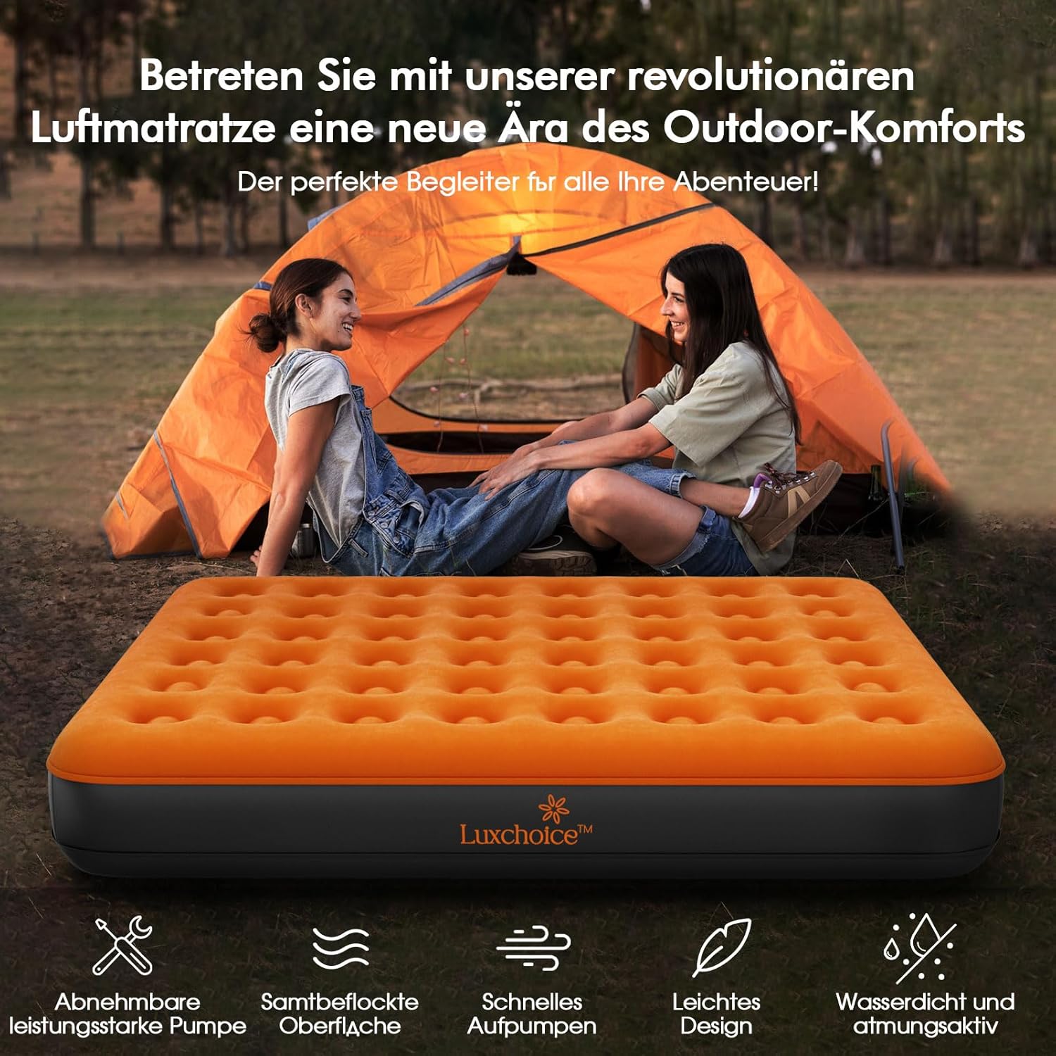 Luxchoice Materasso Gonfiabile con Pompa Portatile - immagine 2