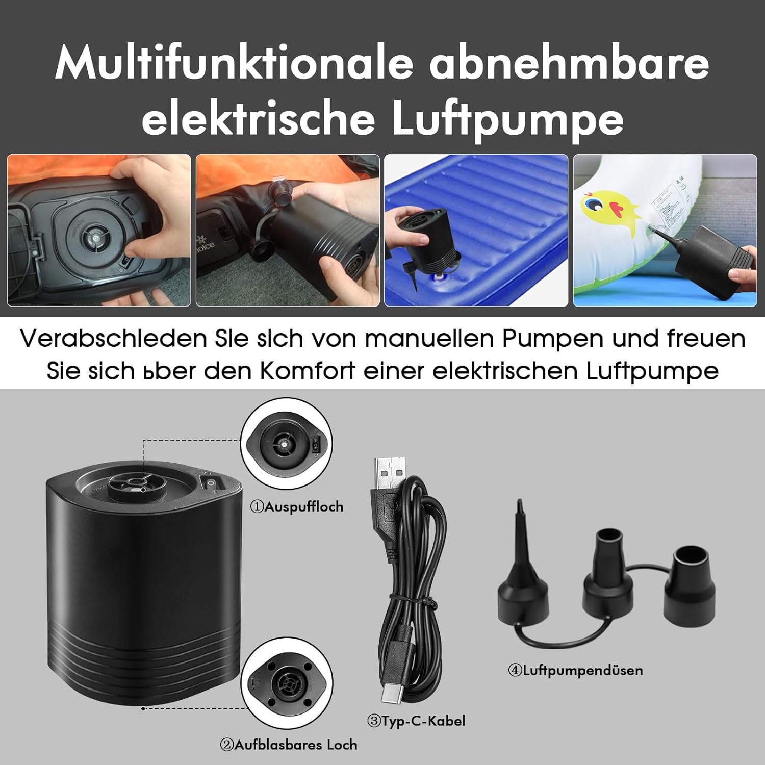 Luxchoice Materasso Gonfiabile con Pompa Portatile - immagine 4