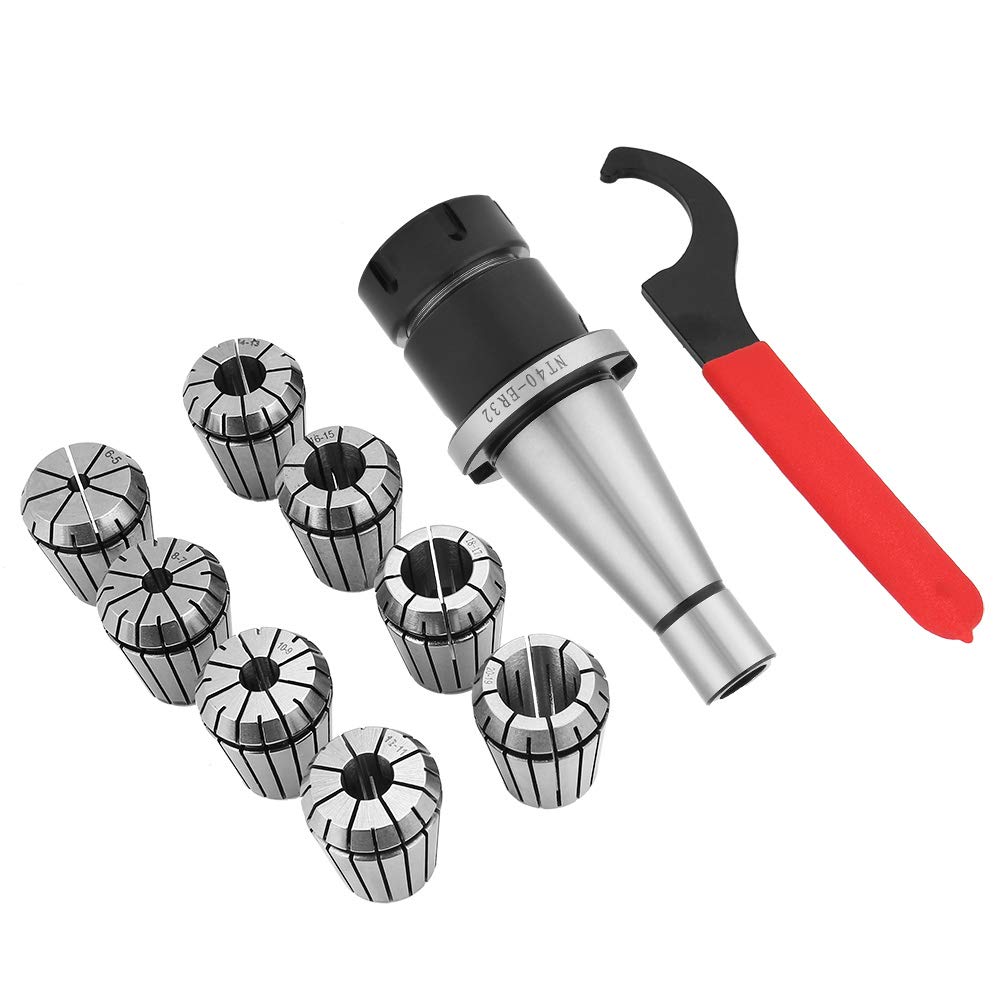 Set Portamandrino CNC NT40-ER32, Completo di Pinze per Lavorazioni Professionali