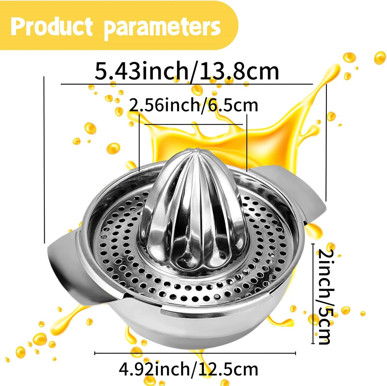Spremiagrumi Manuale in Acciaio Inox 304 - immagine 2