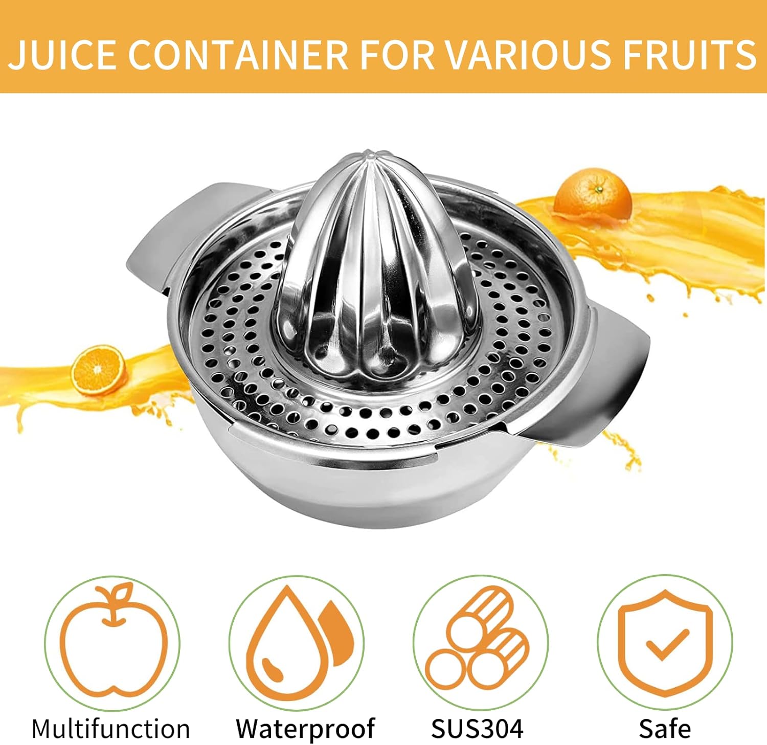 Spremiagrumi Manuale in Acciaio Inox 304 - immagine 8