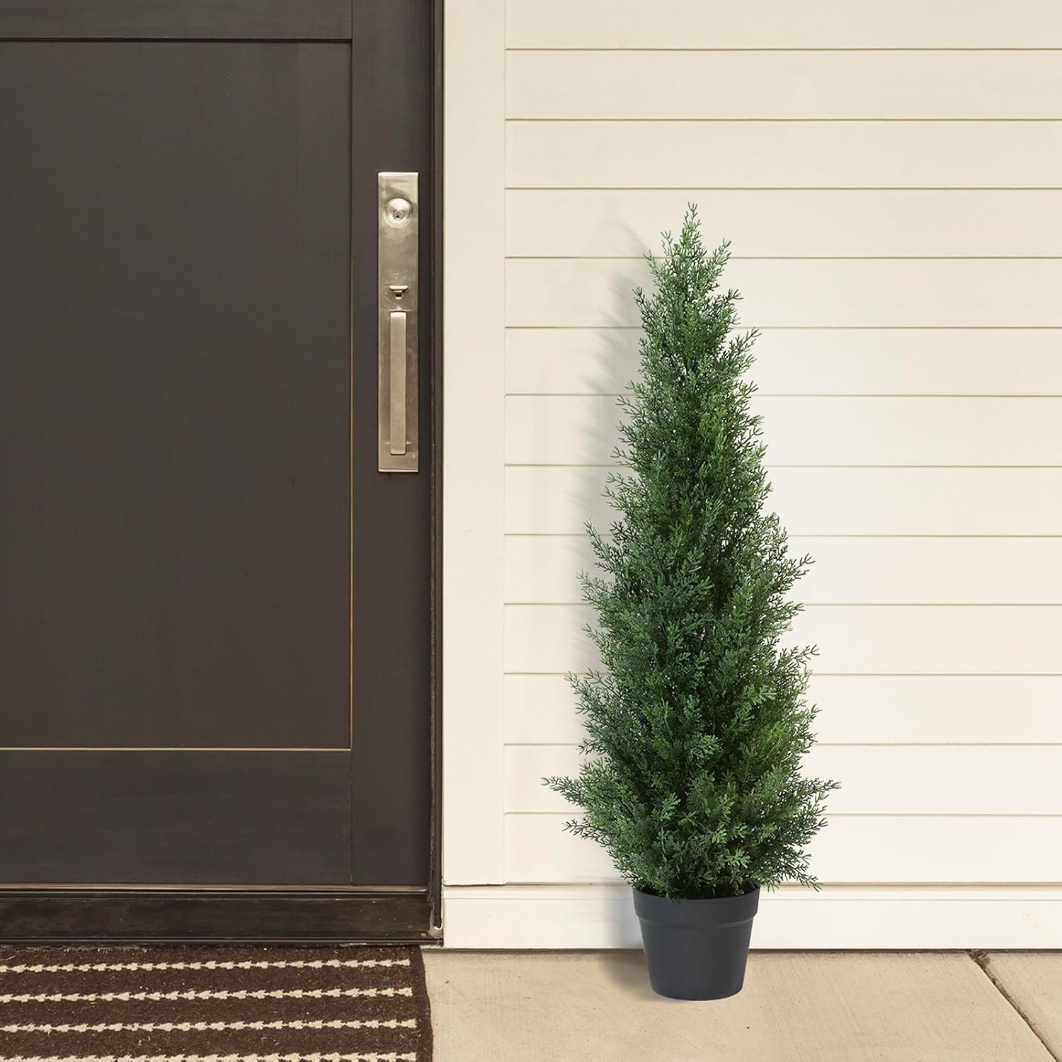 Crosofmi Piante Finte da Esterno Cedar Tree Grandi 95 cm (2 pz) - immagine 2