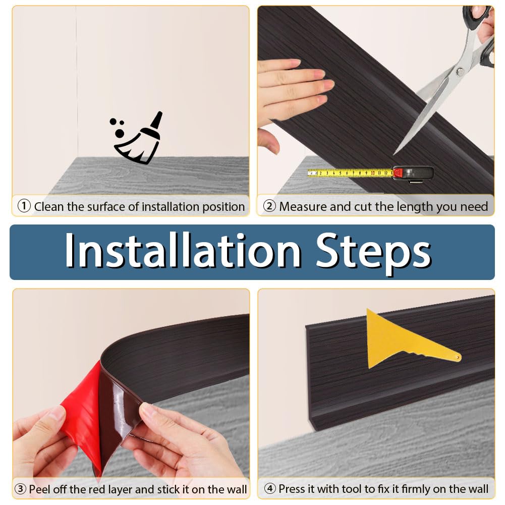 Battiscopa Adesivo in PVC Morbido 10cm x 18m - immagine 5