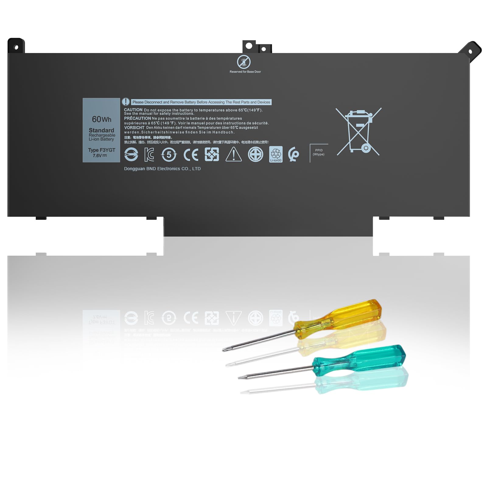 F3YGT Batteria di Ricambio per Dell Latitude 12/13/14 7000