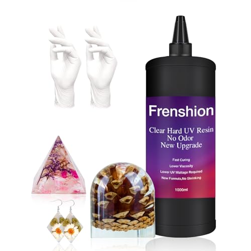 Resina UV Rigida Trasparente 1000g per Fai da Te