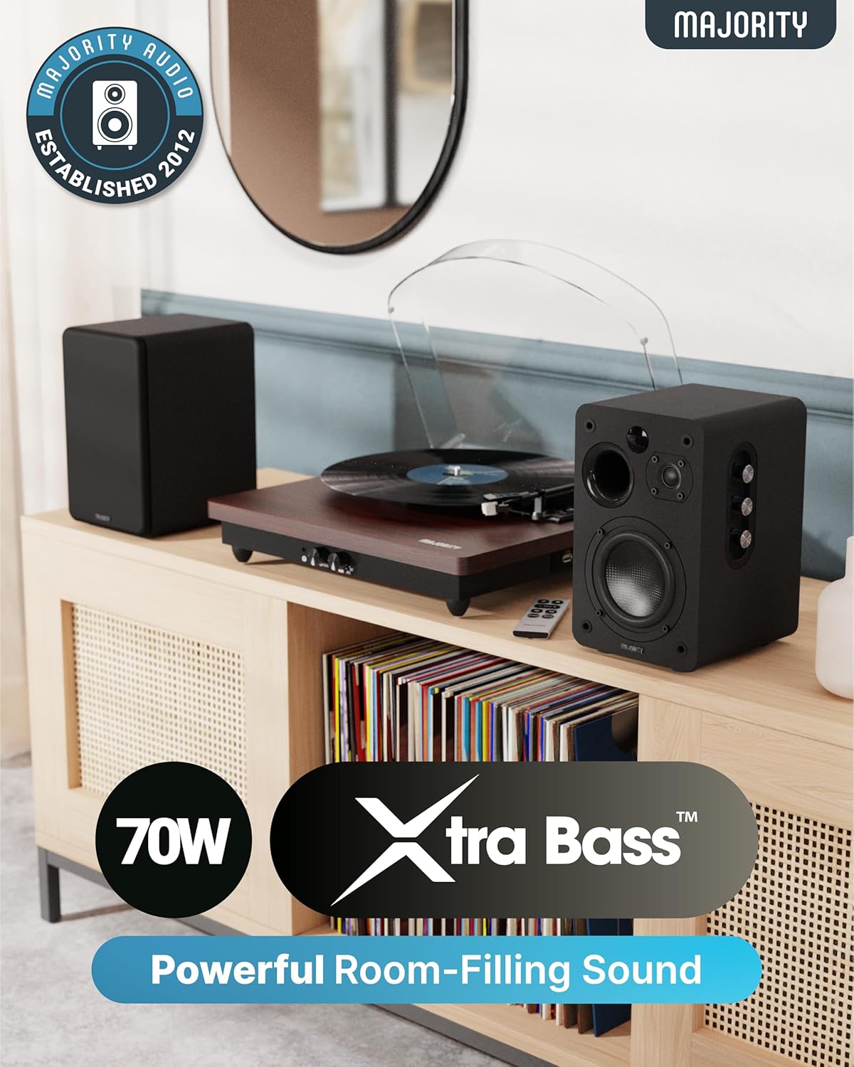 Majority Cassa Bluetooth Potente 70W, Nero - immagine 2