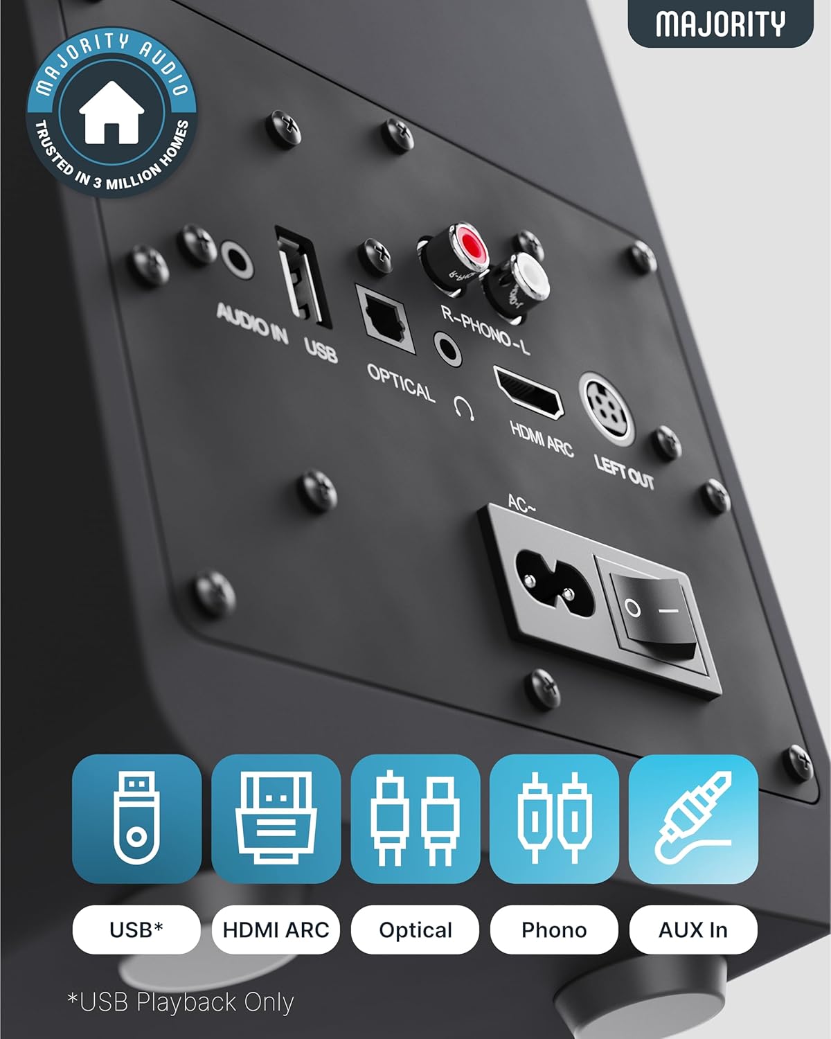 Majority Cassa Bluetooth Potente 70W, Nero - immagine 5