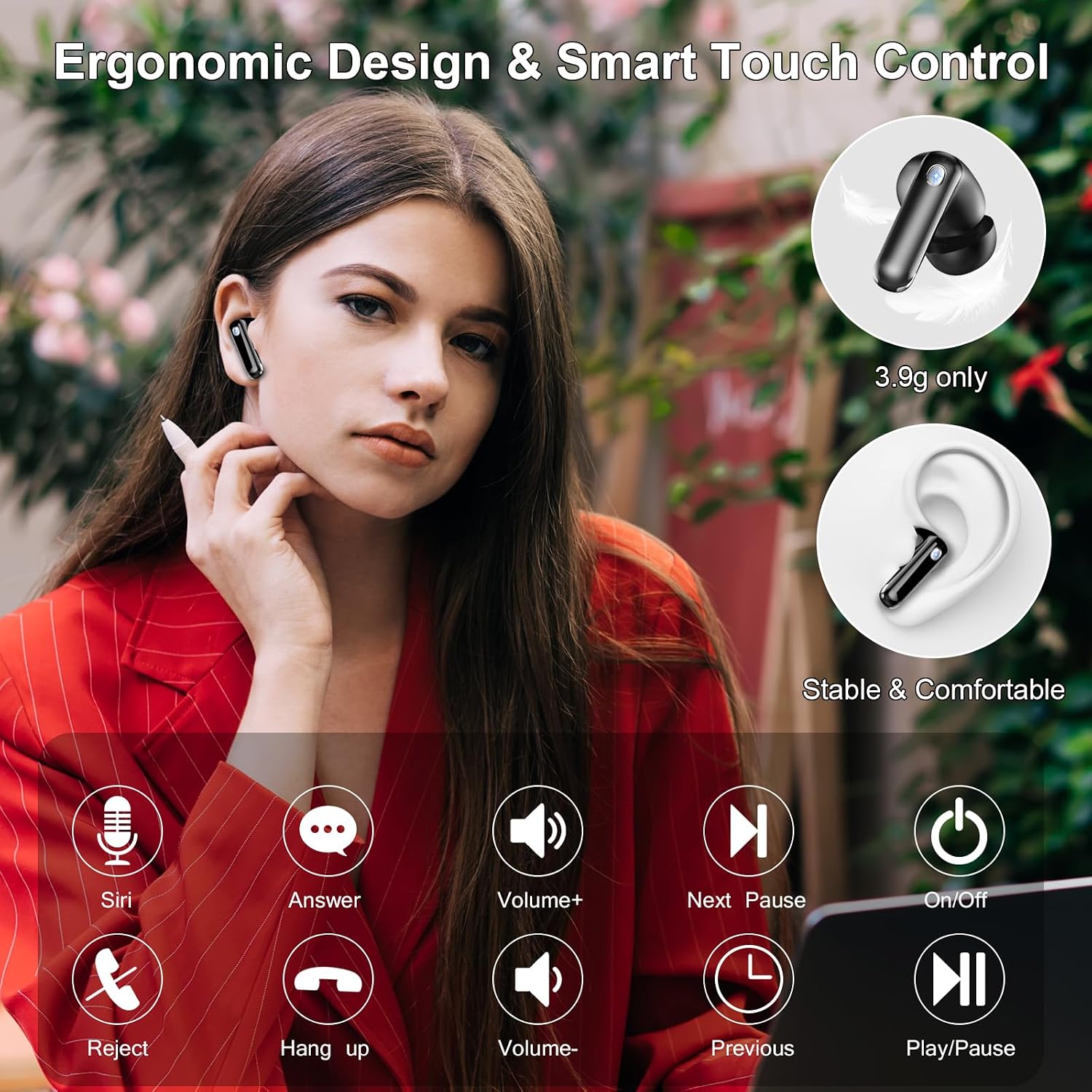 Cuffie Bluetooth 5.4 In Ear HiFi 45 Ore con LED Display | Nerunsa | Velz