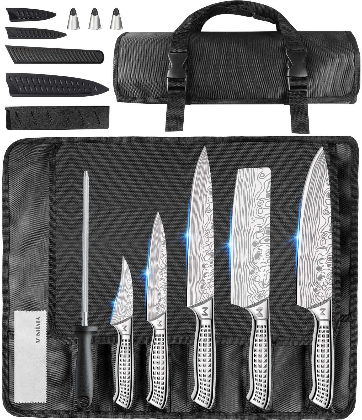 Mosfiata Set Coltelli da Cucina Professionali 10 Pezzi