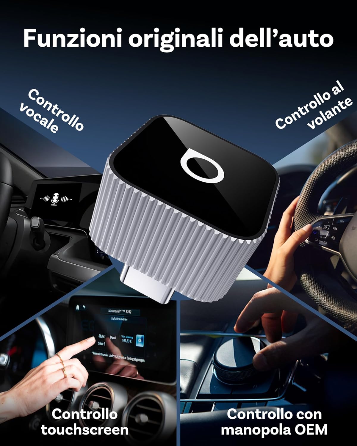 Ottocast Mini Slim - Adattatore Wireless CarPlay & Android Auto - immagine 6