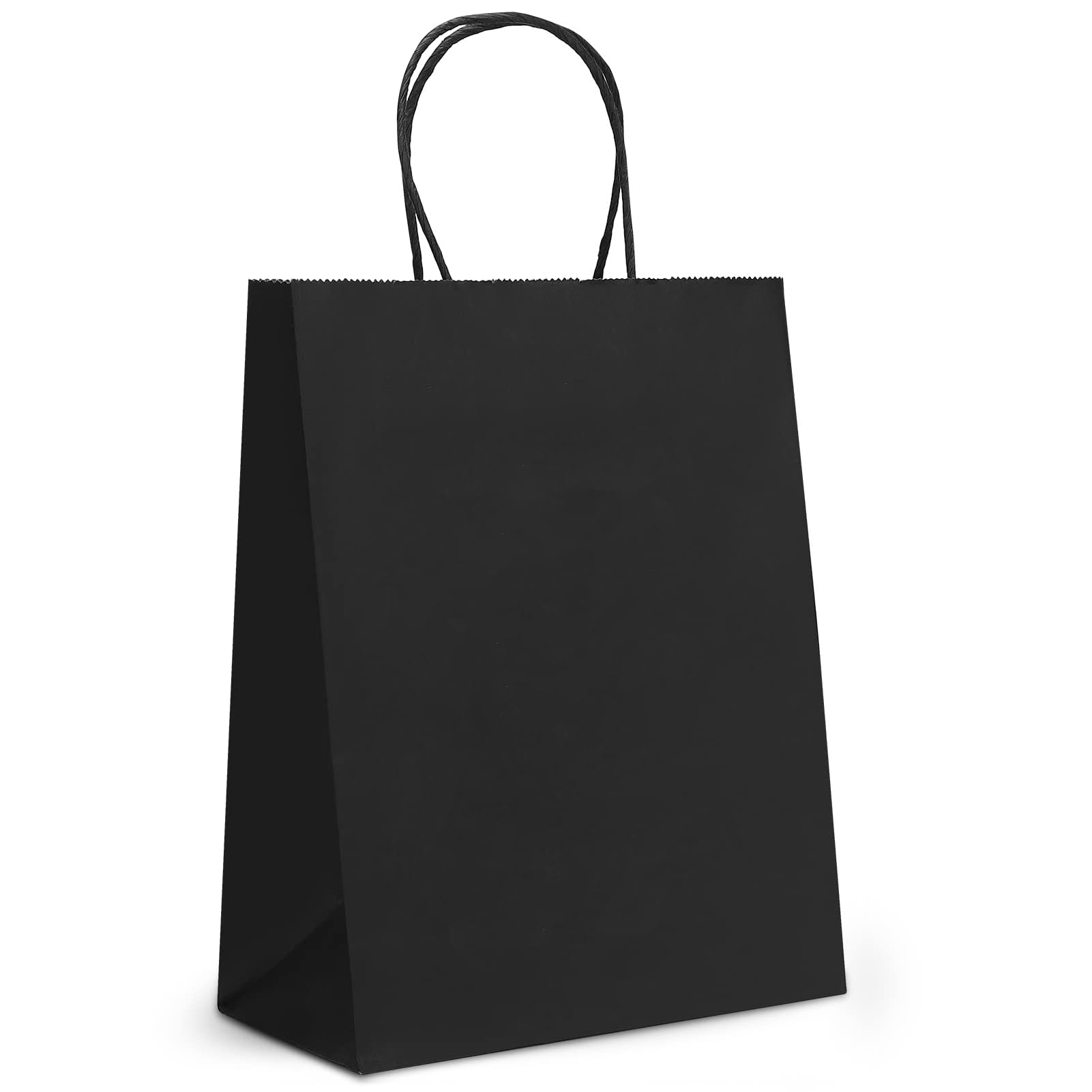 GIFTSAY 100 Sacchetti di Carta Kraft Nera 15x8x21cm