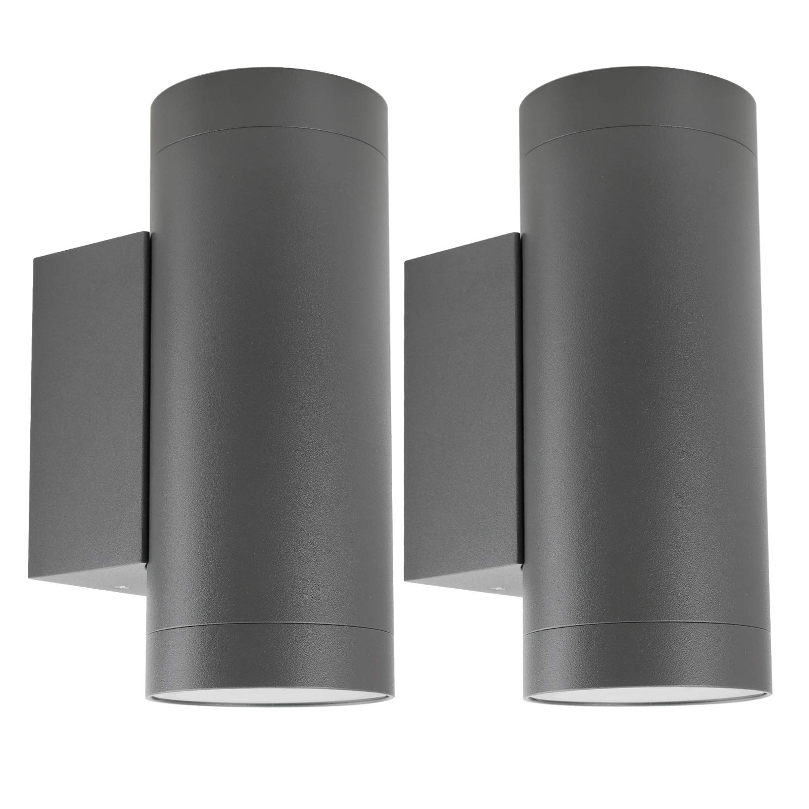 Klighten Applique da Parete Esterni IP65 GU10, Grigio Scuro