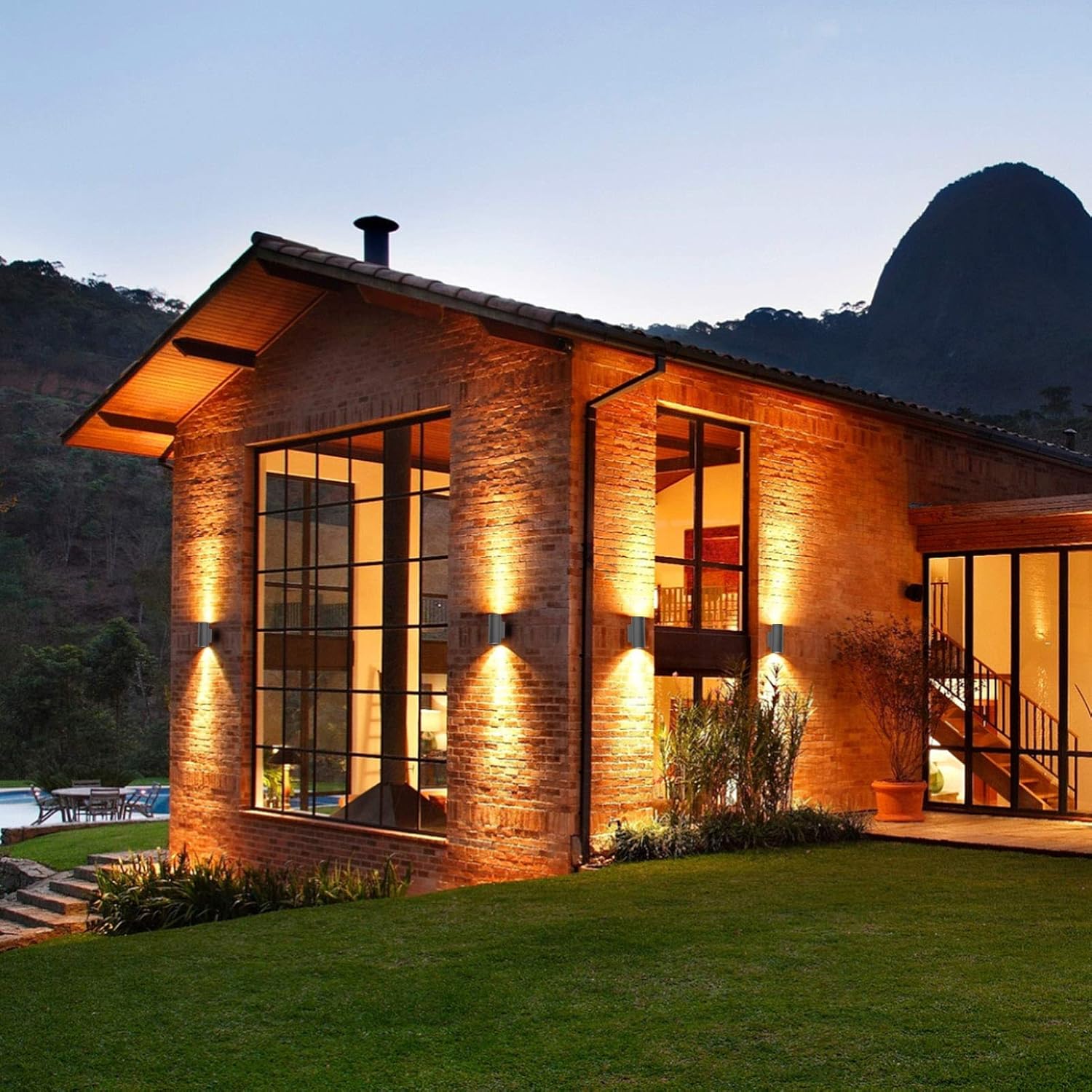 Klighten Applique da Parete Esterni IP65 GU10, Grigio Scuro - immagine 5