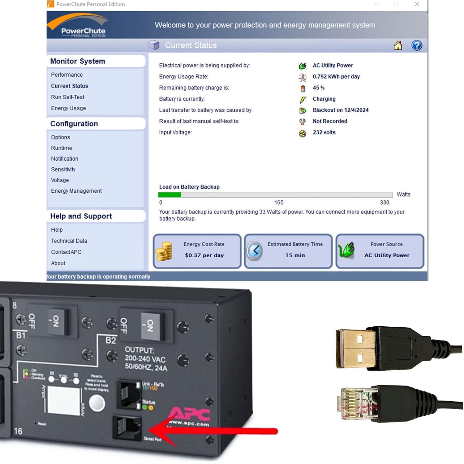 DSD TECH SH-RJ50A Cavo da USB a RJ50 per APC UPS PowerChute Equivalente ...