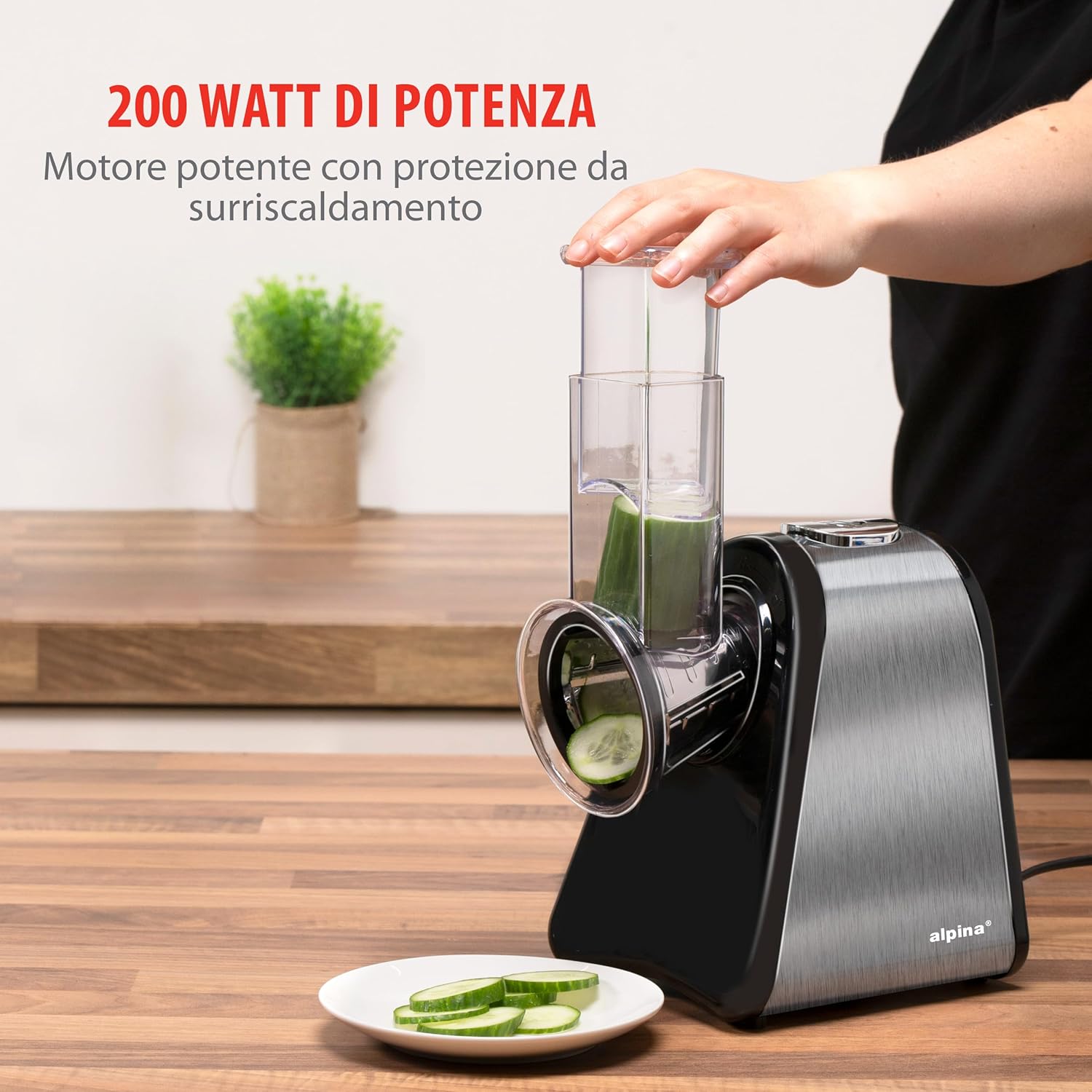Alpina Grattugia Elettrica per Verdure Manuale - immagine 6