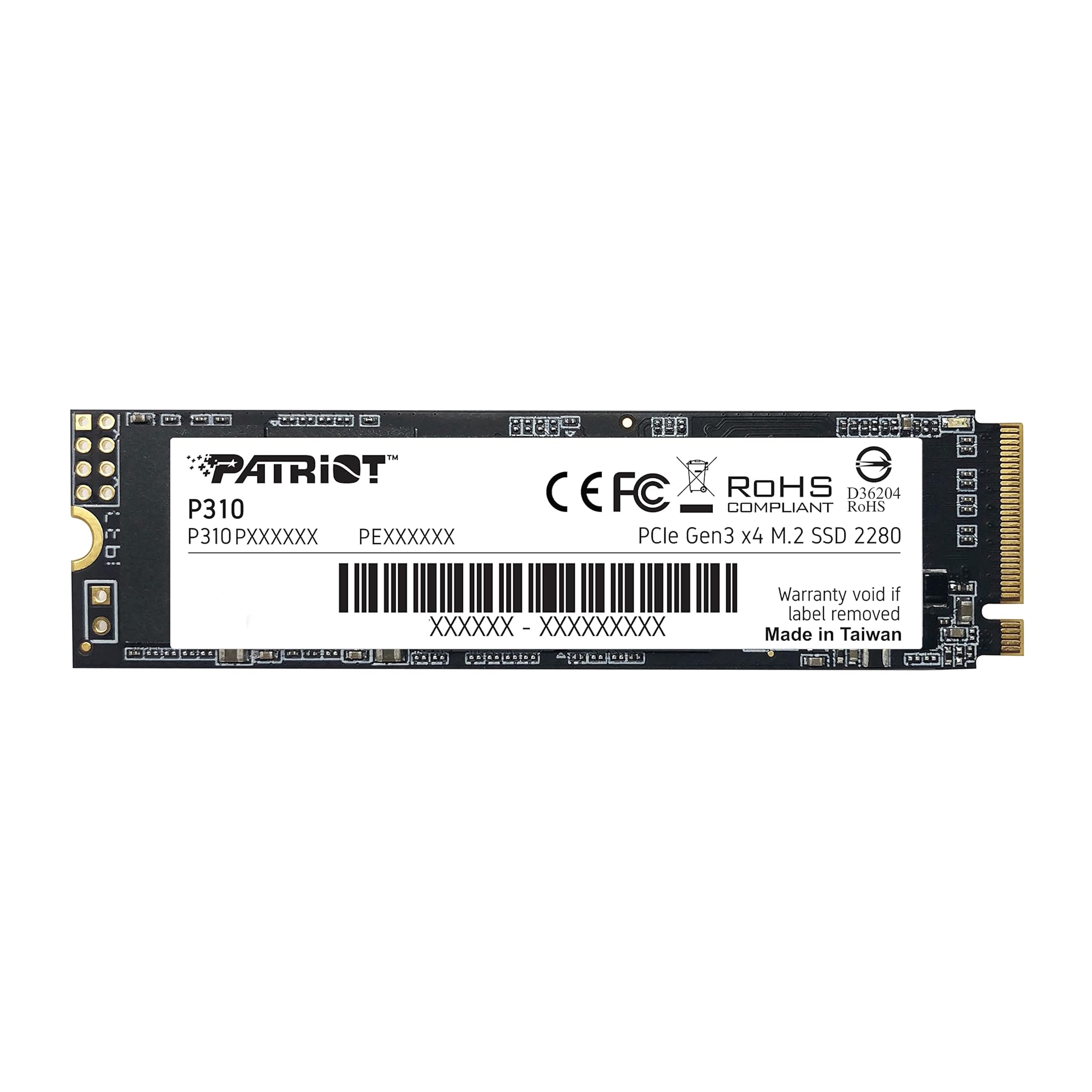 Patriot P310 M.2 PCIe Gen 3 x4 240GB SSD a Basso Consumo - P310P240GM28