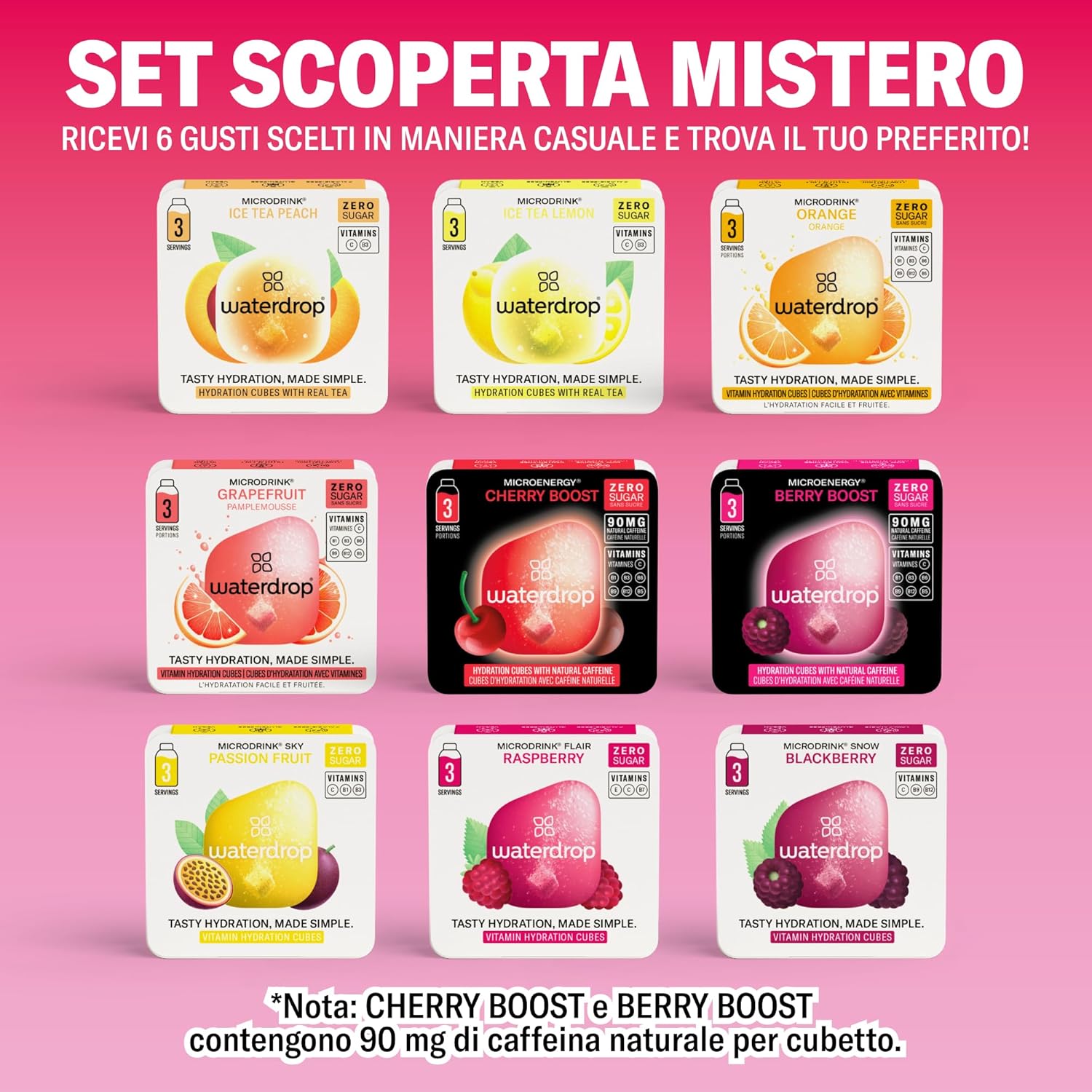 waterdrop® Bottiglie Vetro 600ml con 18 Drops - immagine 2