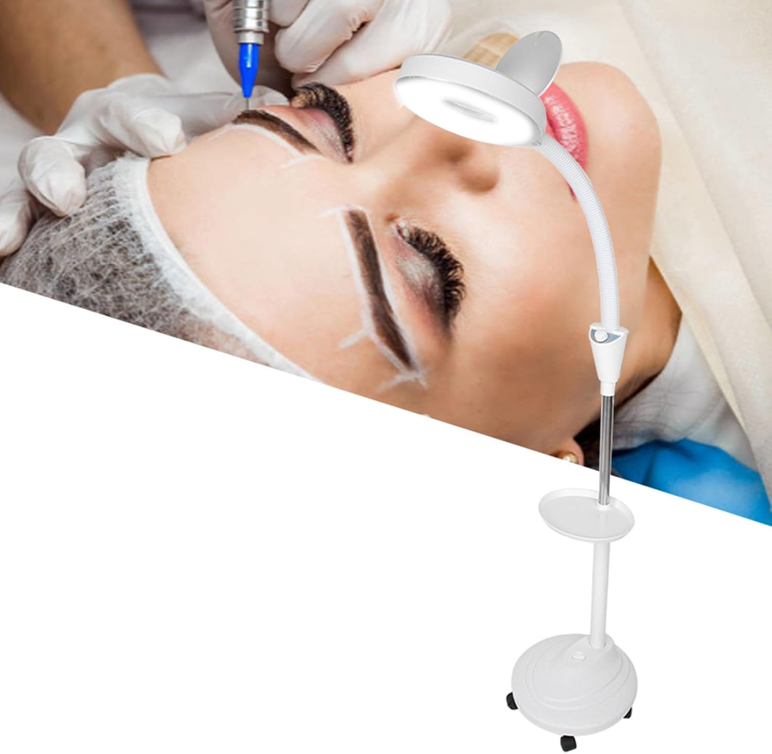 Lampada da Tatuaggio LED Dimmerabile con Lente Ingrandimento - immagine 3