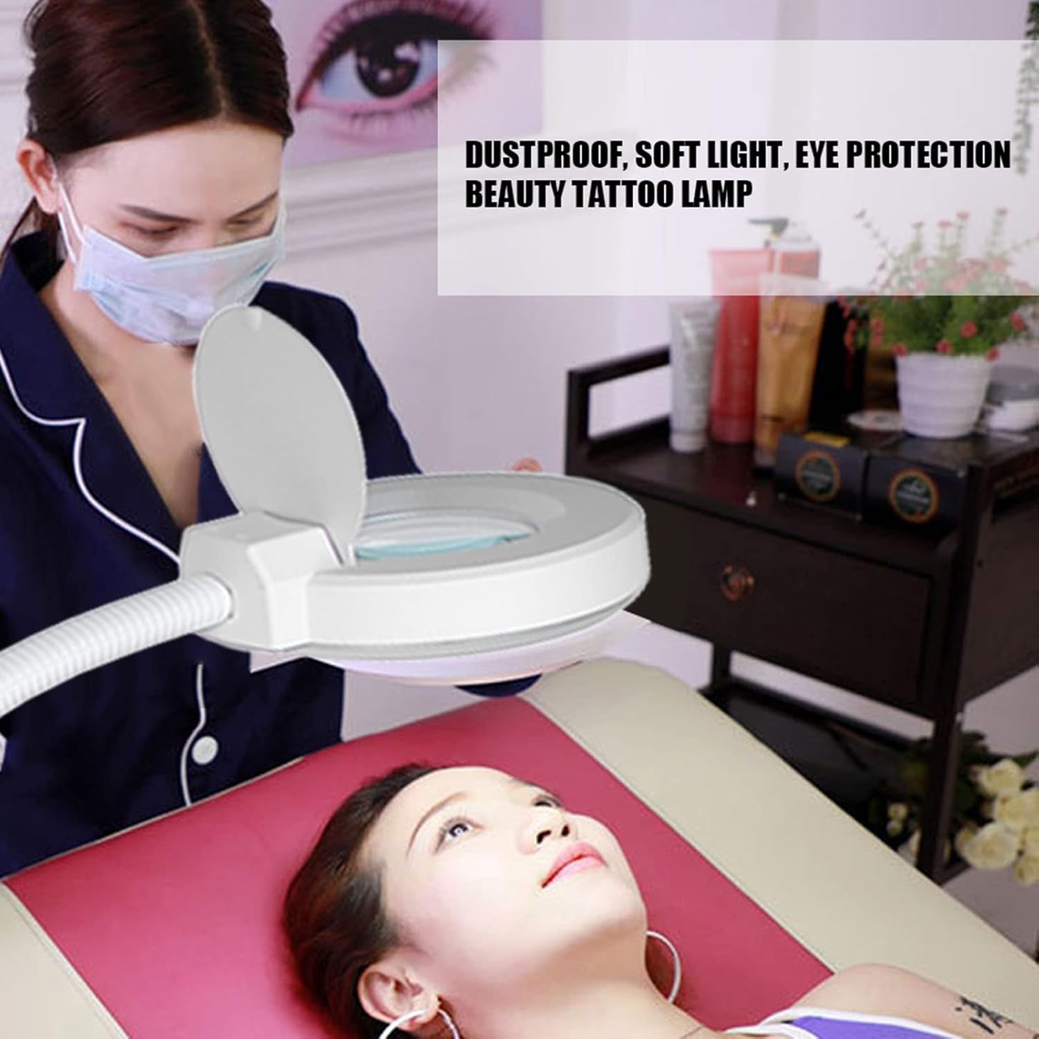 Lampada da Tatuaggio LED Dimmerabile con Lente Ingrandimento - immagine 5