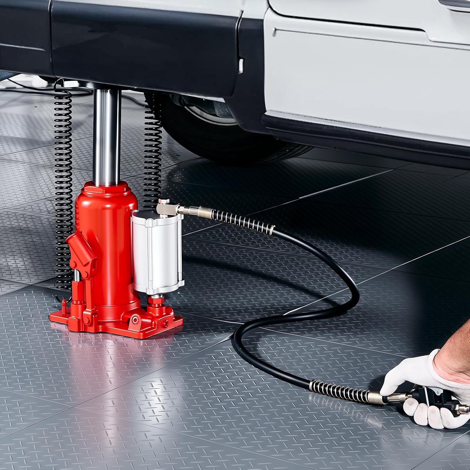 Vevor Cric a Bottiglia Pneumatico Idraulico 20 Tonnellate - immagine 8