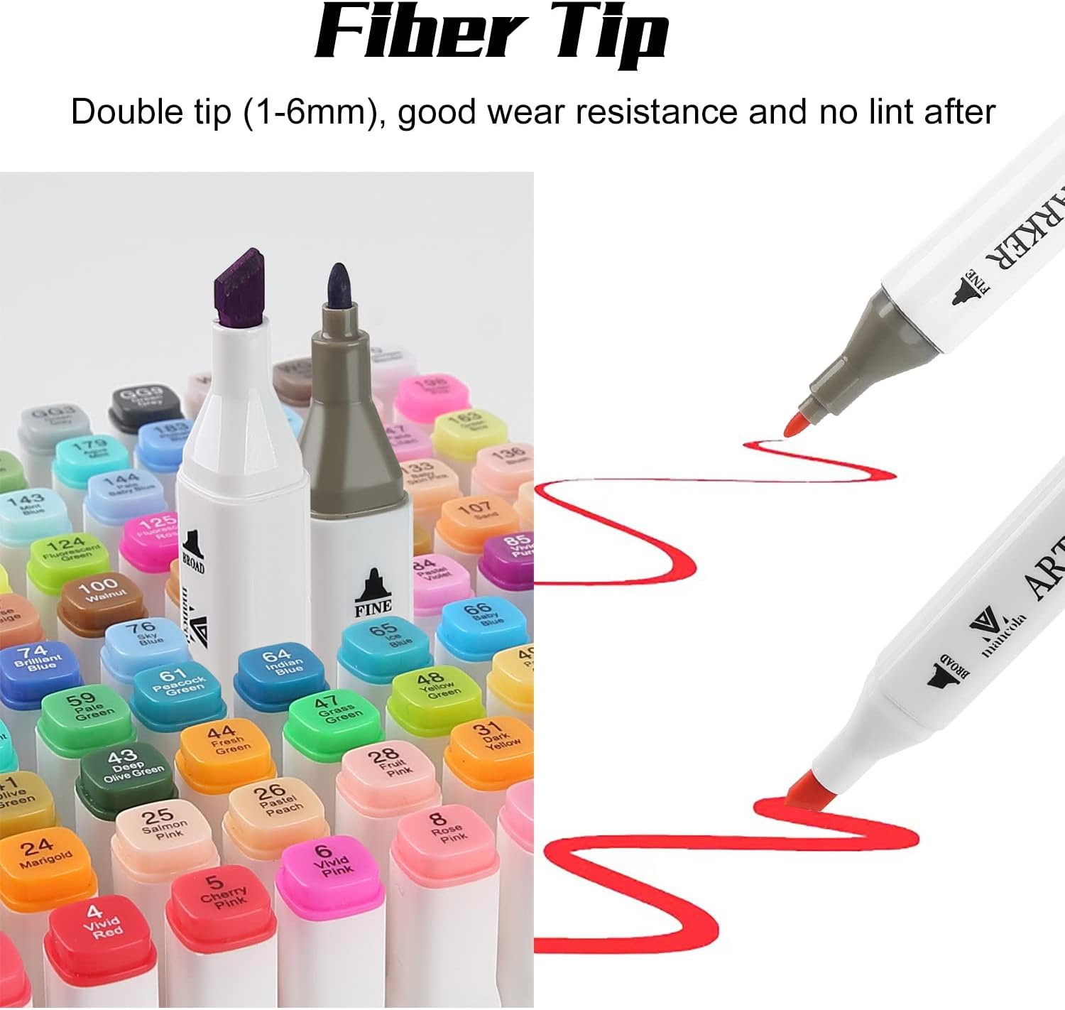 Mancola 100 Colori Marker Pennarelli Doppia Punta - immagine 3
