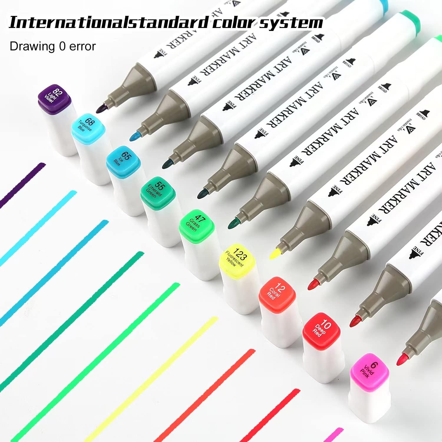 Mancola 100 Colori Marker Pennarelli Doppia Punta - immagine 5