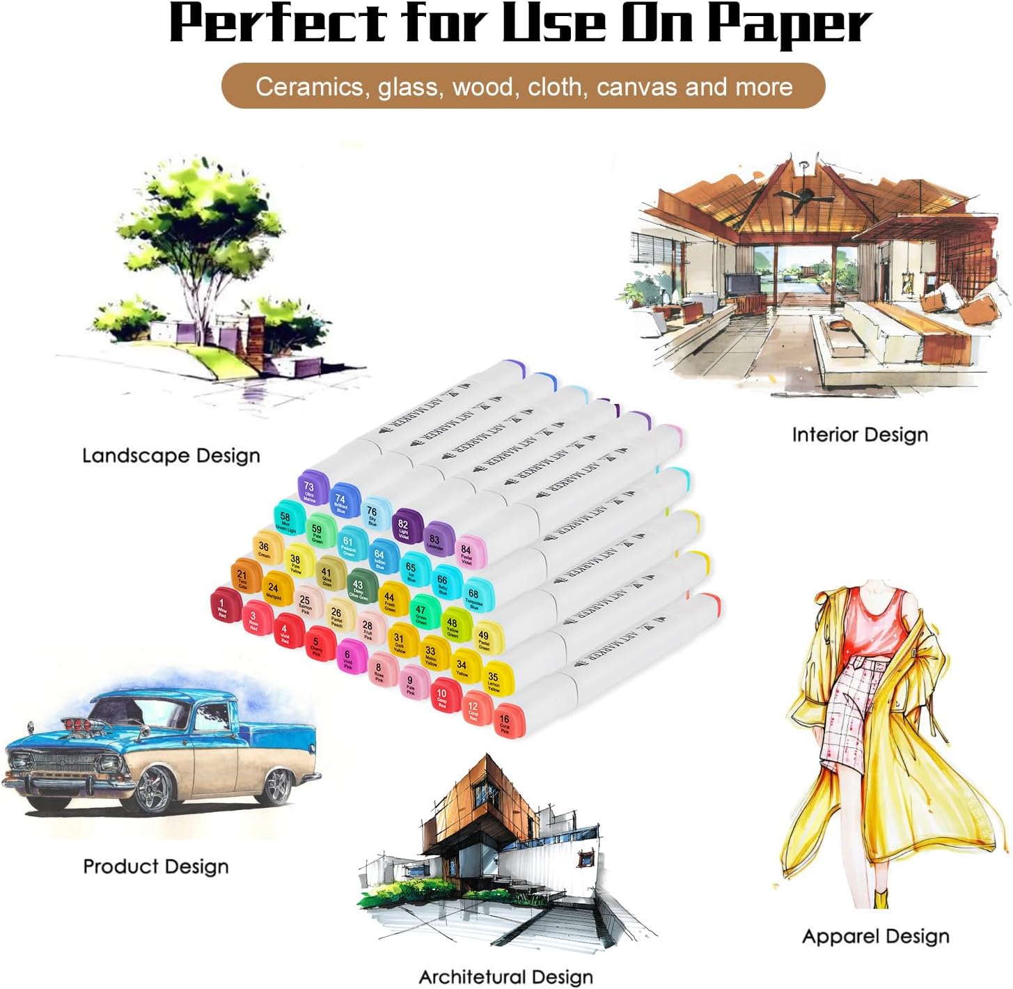 Mancola 100 Colori Marker Pennarelli Doppia Punta - immagine 7