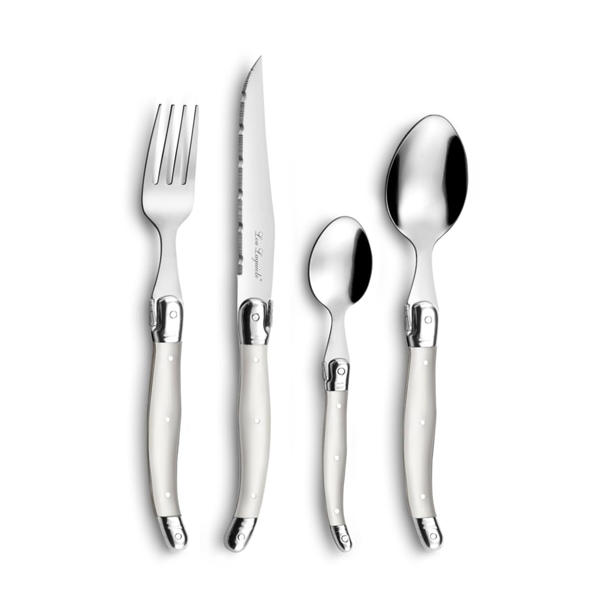 Lou Laguiole Tradition Set Posate 48 Pezzi, Perla
